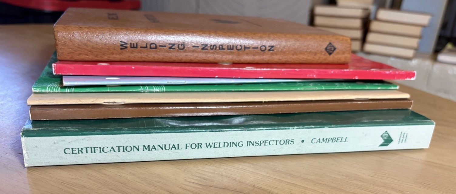 Vintage 70s 80s AWS Welding Inspector Training Manuals Textbook Lot of 7