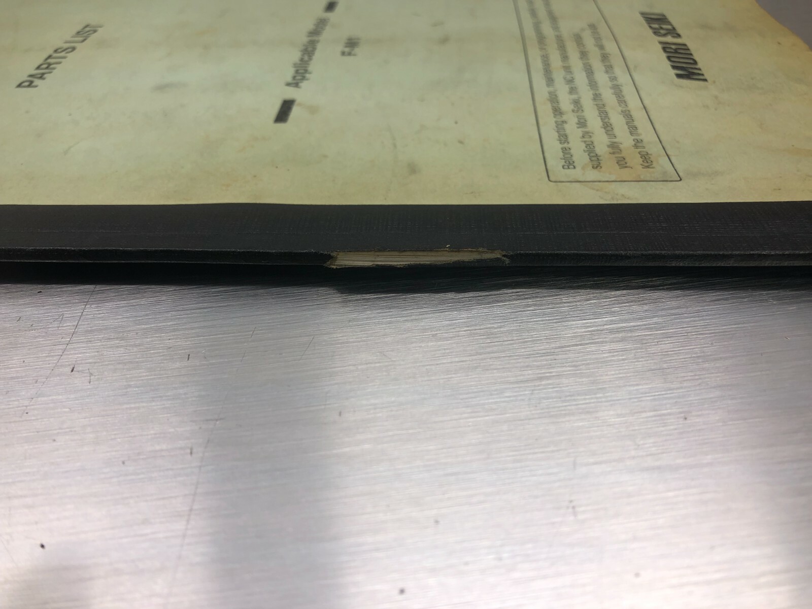 Mori Seiki Parts List – Applicable Model F-M1 – PLCEFRONM101