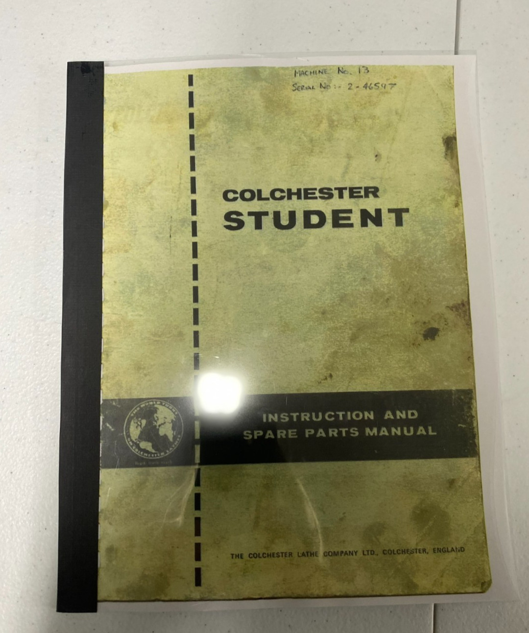 4659 LATHE INSTRUCT & PARTS MANUAL FITS COLCHESTER STUDENT 6×24 12×24 SN2-4659