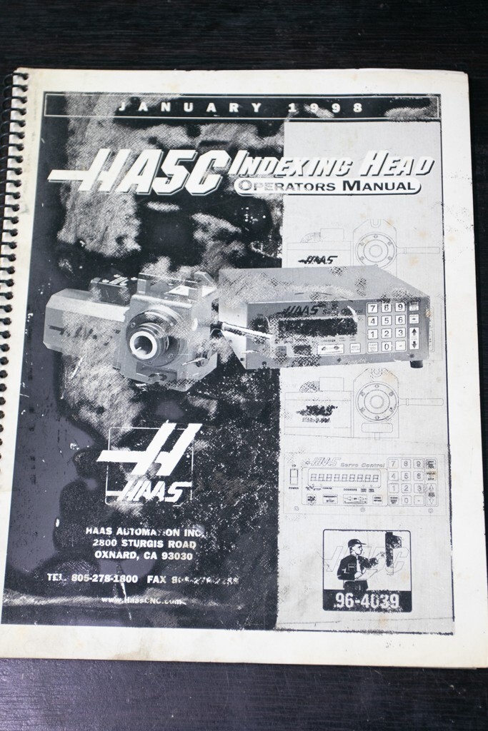 HA5C HAAS Indexing Operations and Programming Manual 1998
