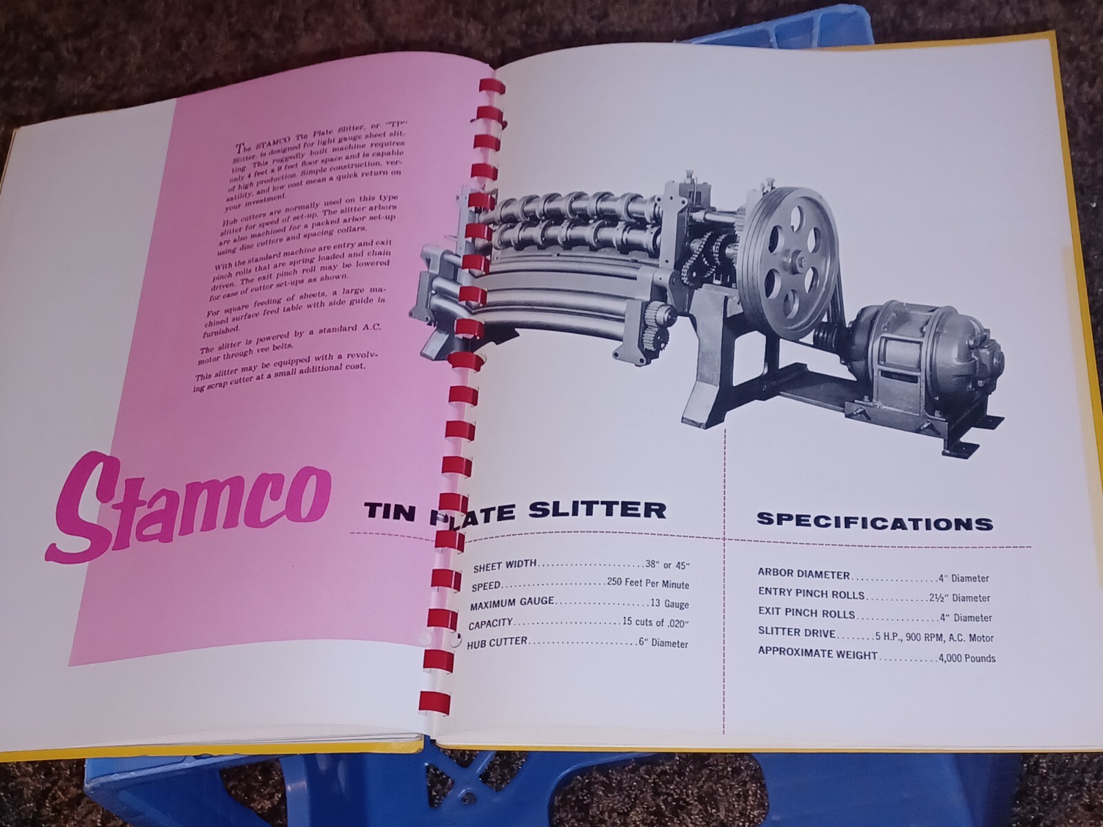 1950’s STAMCO SHEET AND PLATE EQUIPMENT MACHINIST INDUSTRIAL TOOLS CATALOG BOOK