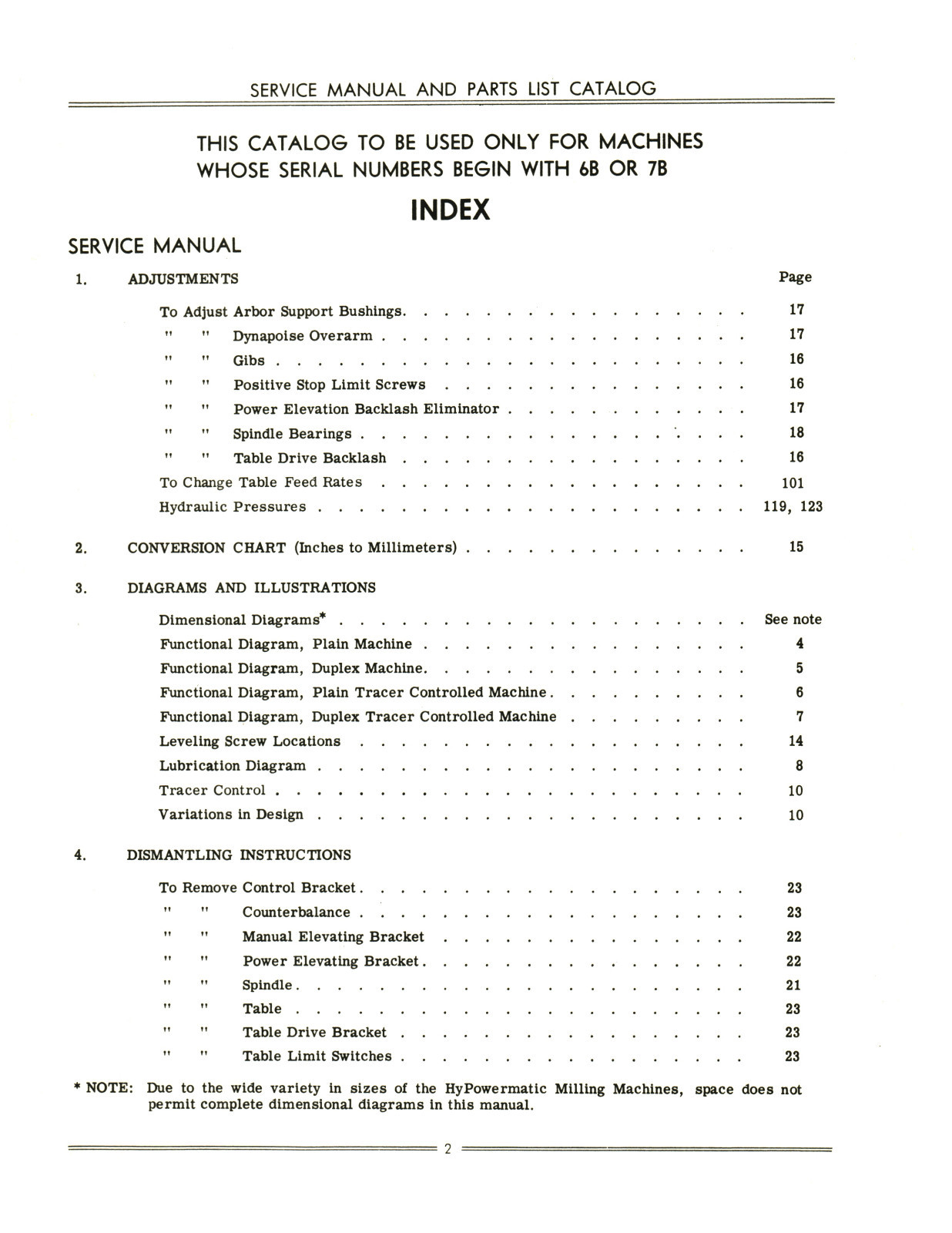 Cincinnati 300, 400, & 500 Model LL Milling Machine Service & Parts Manual #369