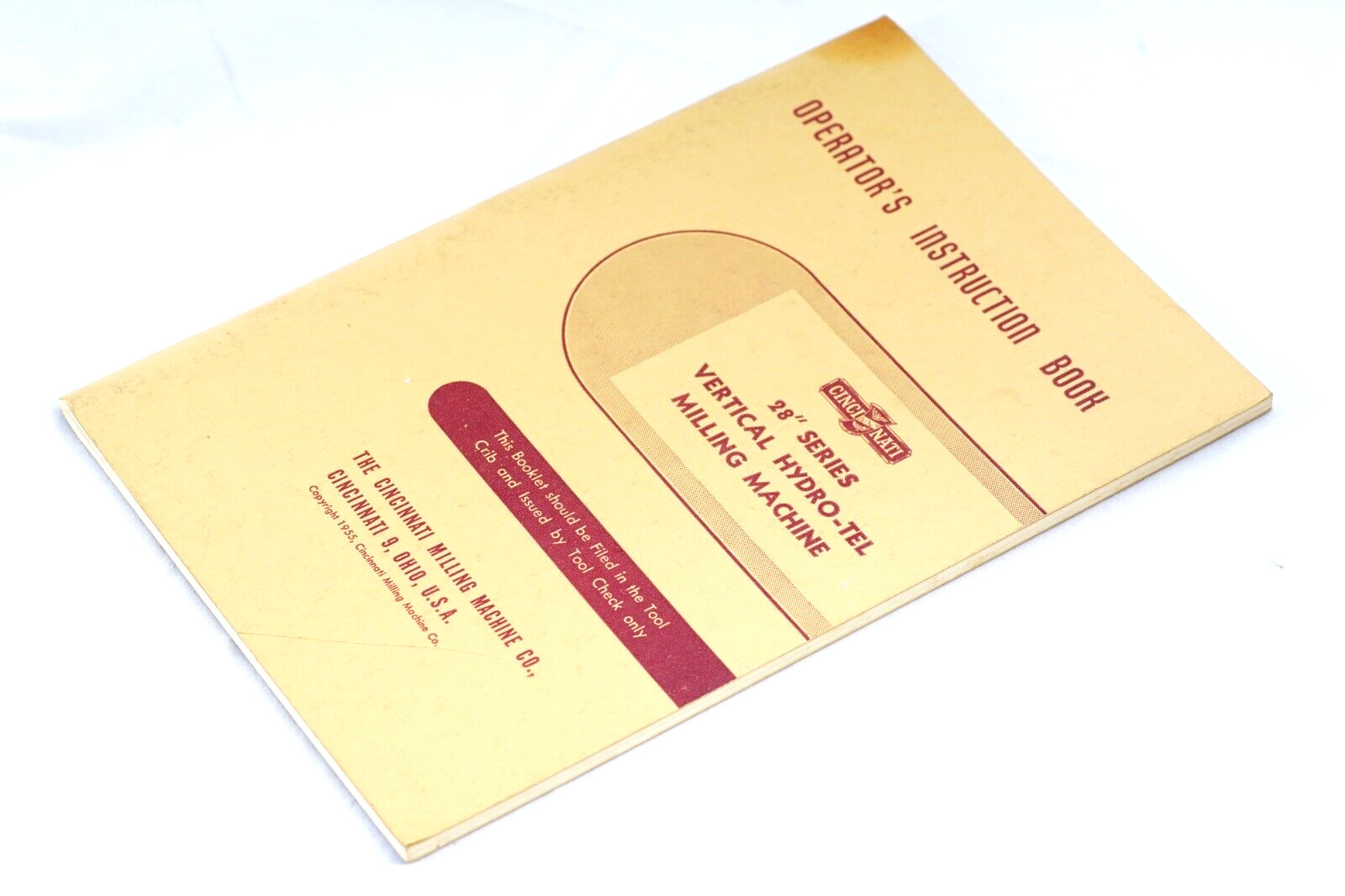 1955 Cincinnati Milling Machine Co 28″ Vertical Hydro-tel Milling Machine Manual