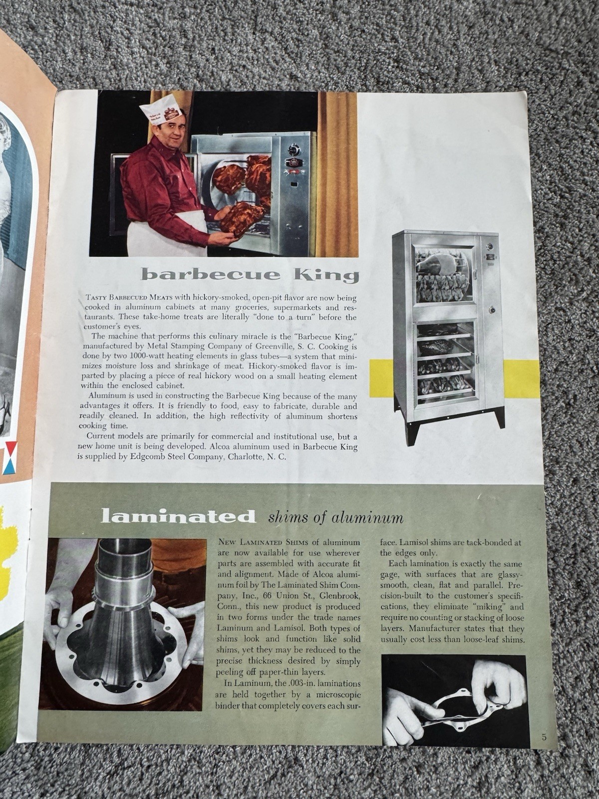 Vintage 1958 Alcoa Aluminum Advertising Brochure Magazine
