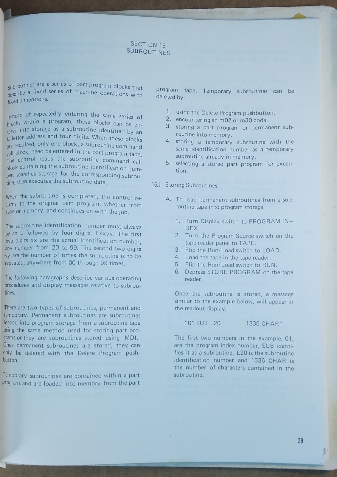 Monarch Machine Tool Operator Manual for VMC-75 & VMC-150 w/GE 1050MC Control