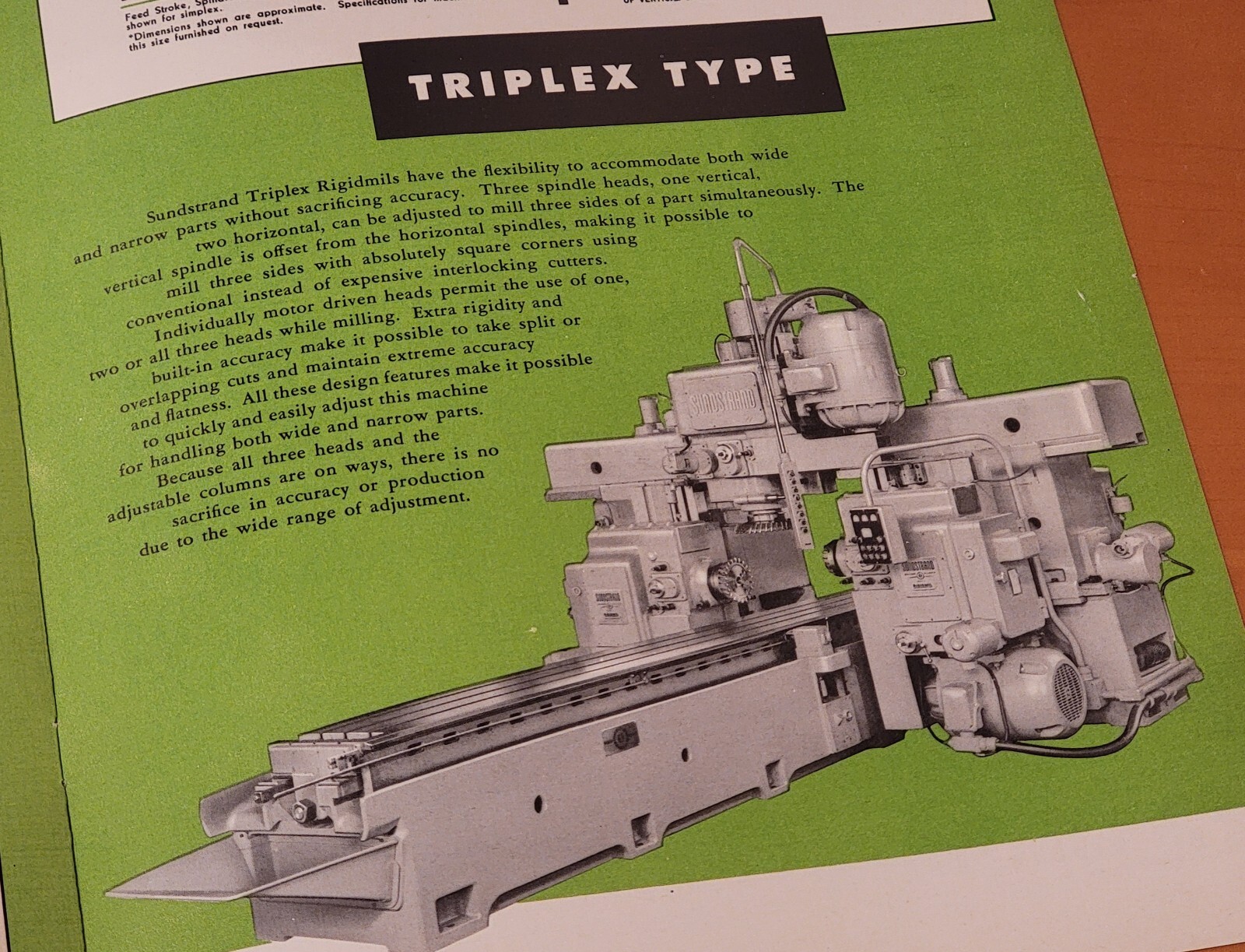 SUNDSTRAND RIGIDMILL Model 55 Sales Catalog
