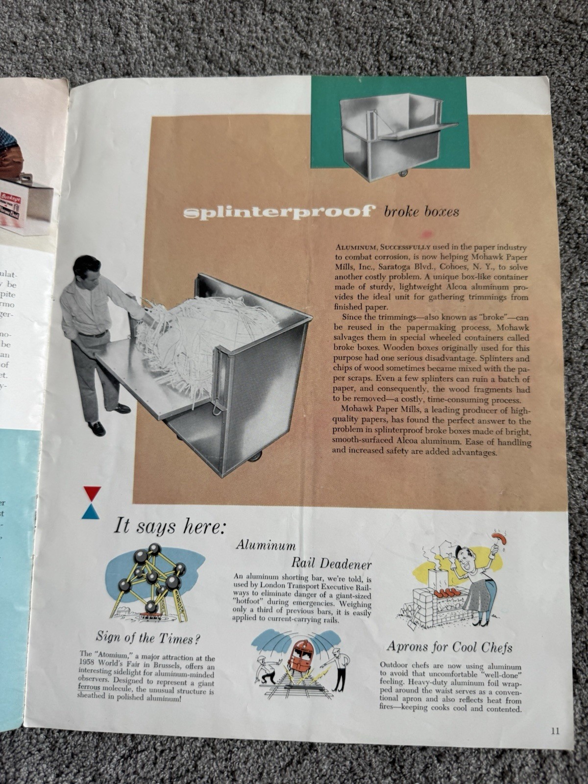 Vintage 1958 Alcoa Aluminum Advertising Brochure Magazine