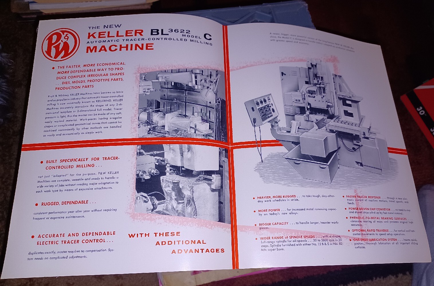 PRATT & WHITNEY BL 3622 Model C Keller Tracer Controlled Milling Machine Booklet