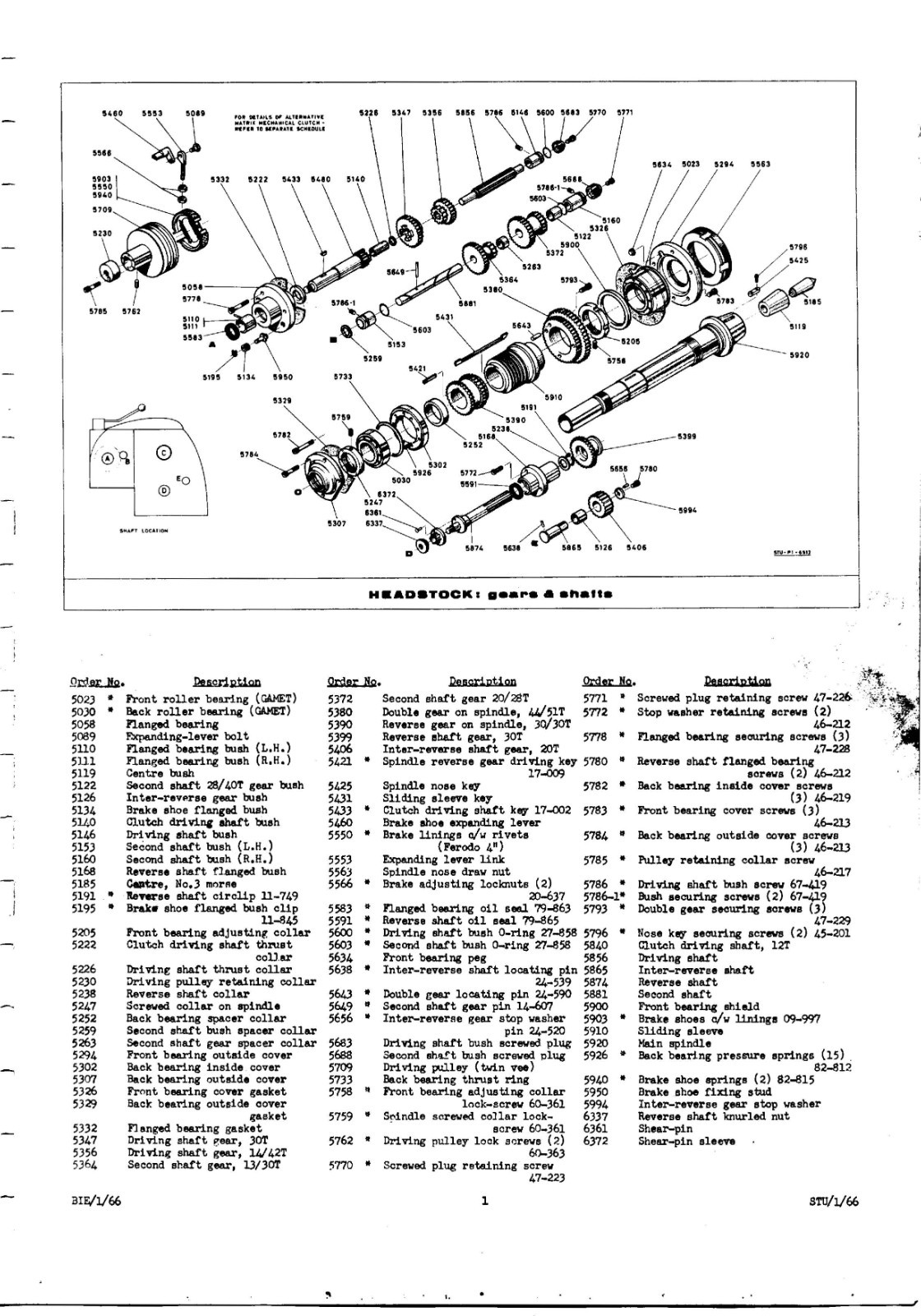 4659 LATHE INSTRUCT & PARTS MANUAL FITS COLCHESTER STUDENT 6×24 12×24 SN2-4659