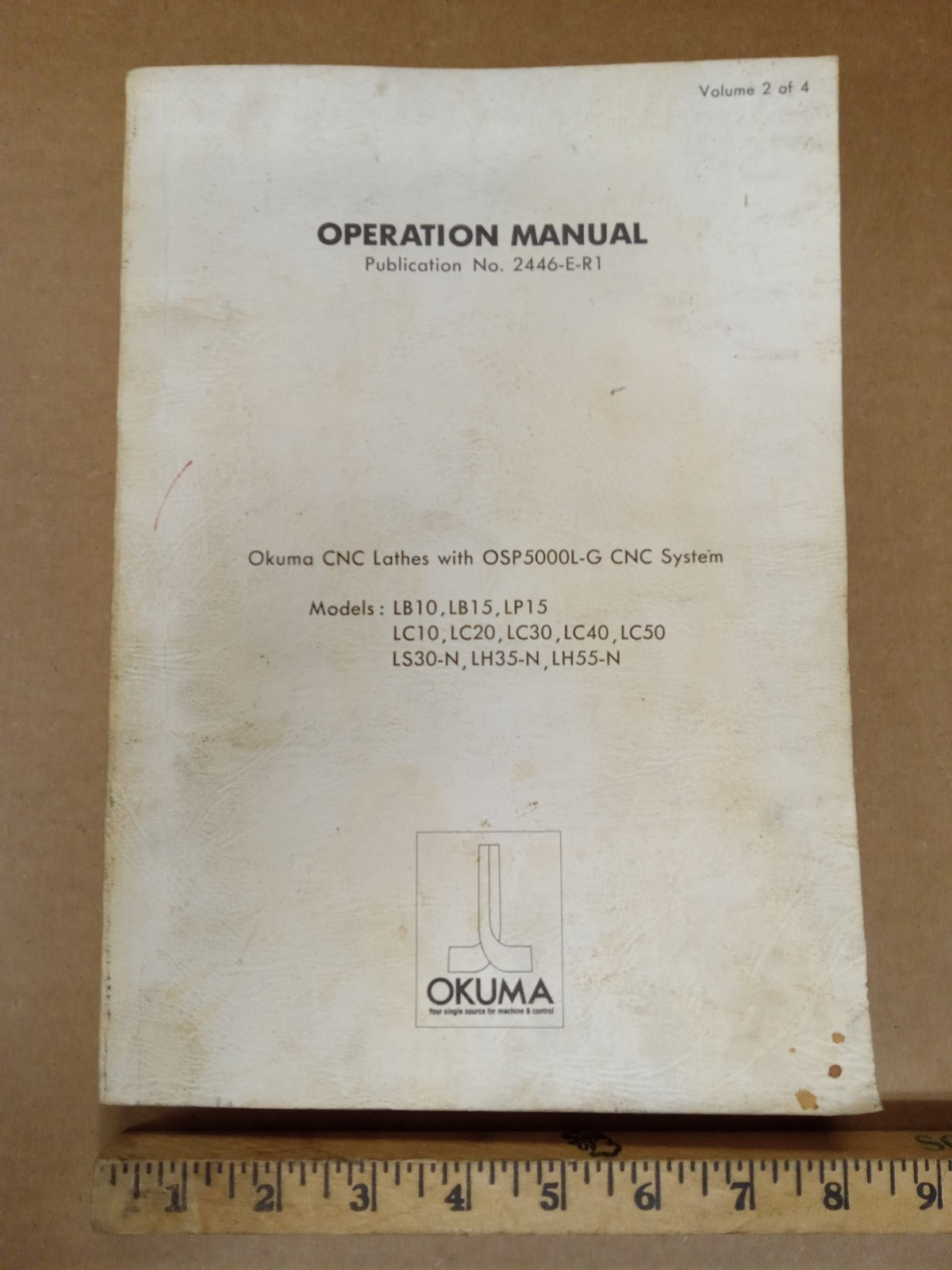 Okuma CNC Lathes with OSP5000L-G CNC System Operation Manual 2446-E-R1