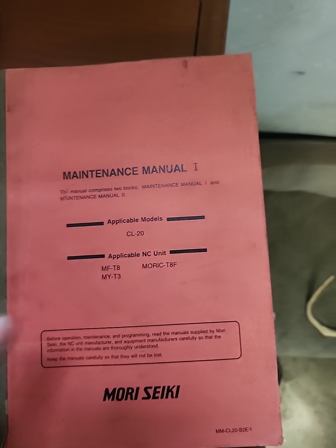 MORI SEIKI operating manuals, electrical diagrams, ect (Early CL/SL series)