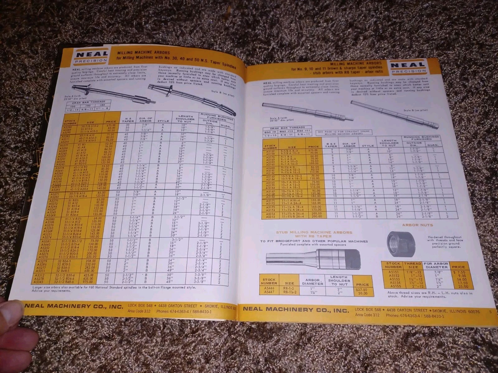 NEAL MACHINERY CO PRECISION Machinist Tools CATALOG Book NO 568 May 1, 1968