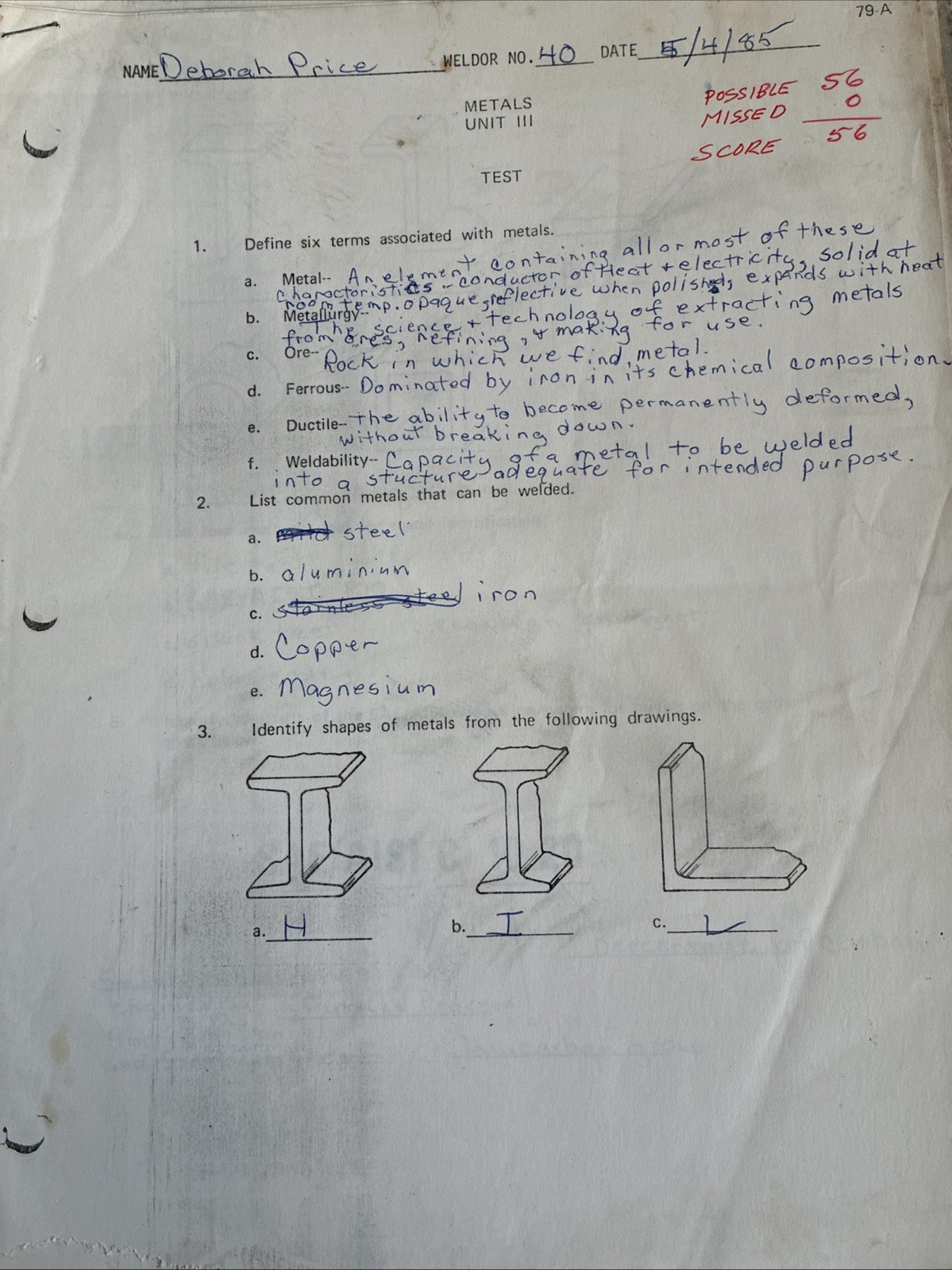 Vintage Welding & Mechanical Drawing Coursework 1979–80 | Trade School Archive