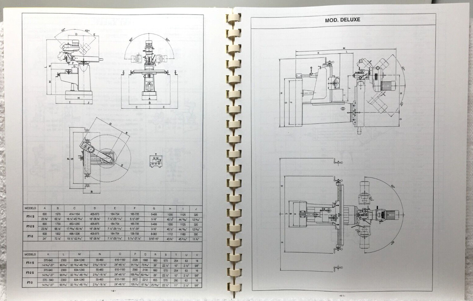 Turret Milling Machines Instruction Manual Mod Deluxe Vertical Mills