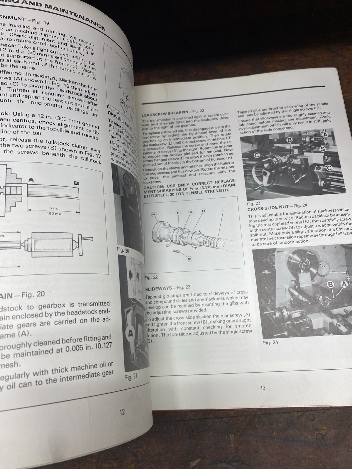 Clausing Colchester 21” Geared Head Lathes Instruction Parts Manual