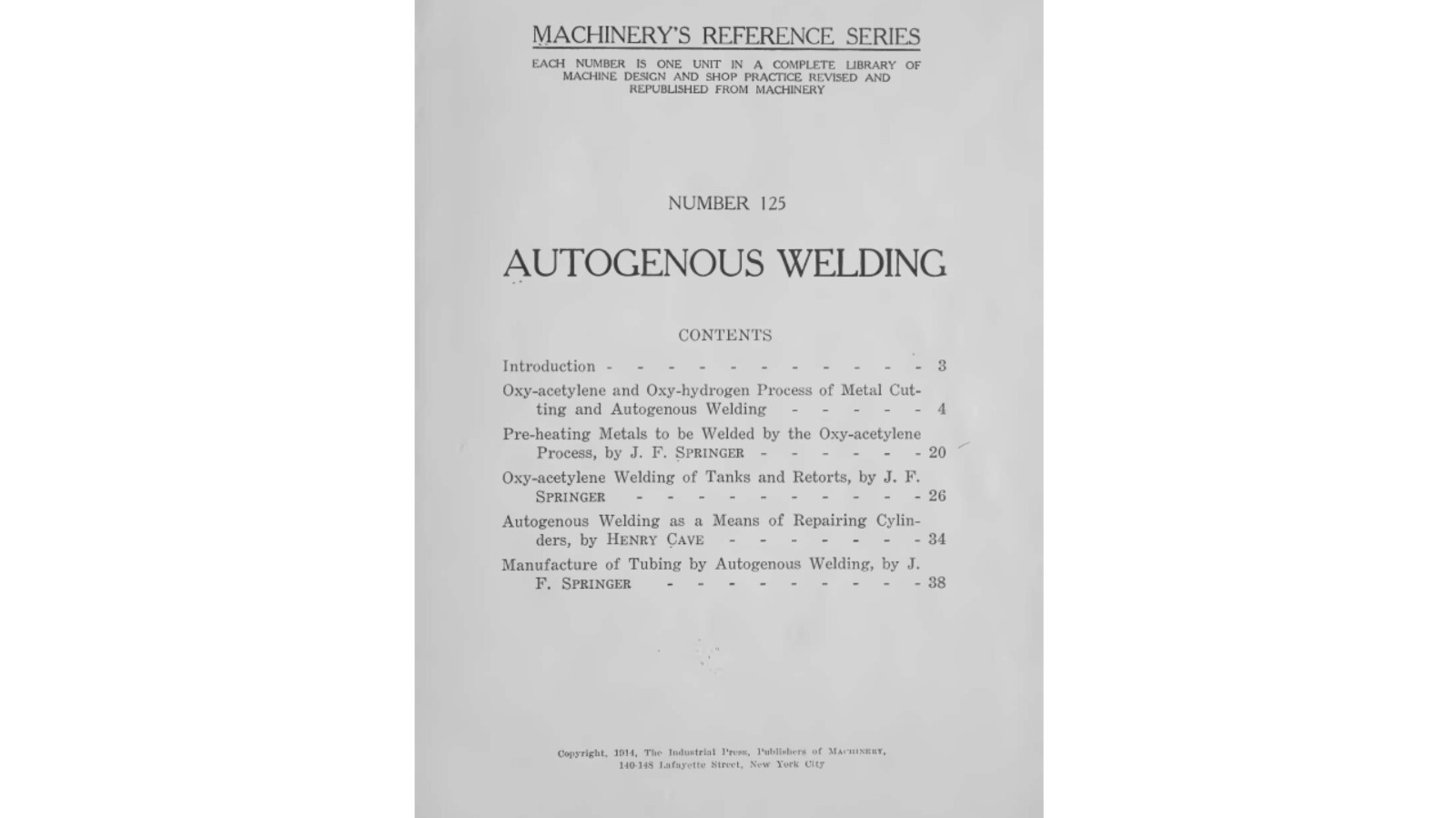 Autogenous Welding Manual Welder’s Guide (Reprint)