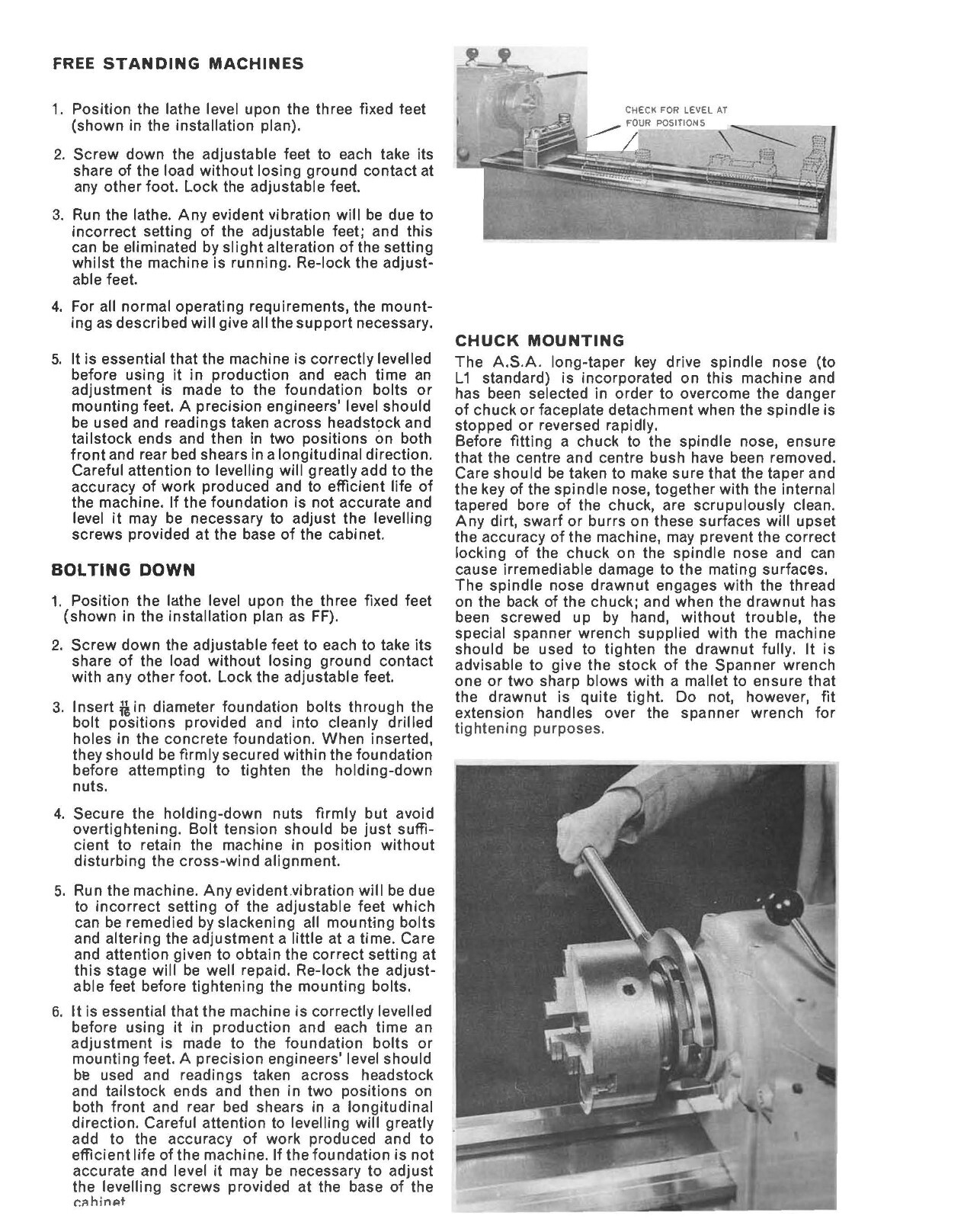 LATHE INSTRUCTION & PARTS MANUAL FITS Clausing-Colchester 15 X 30 & 15 X 48