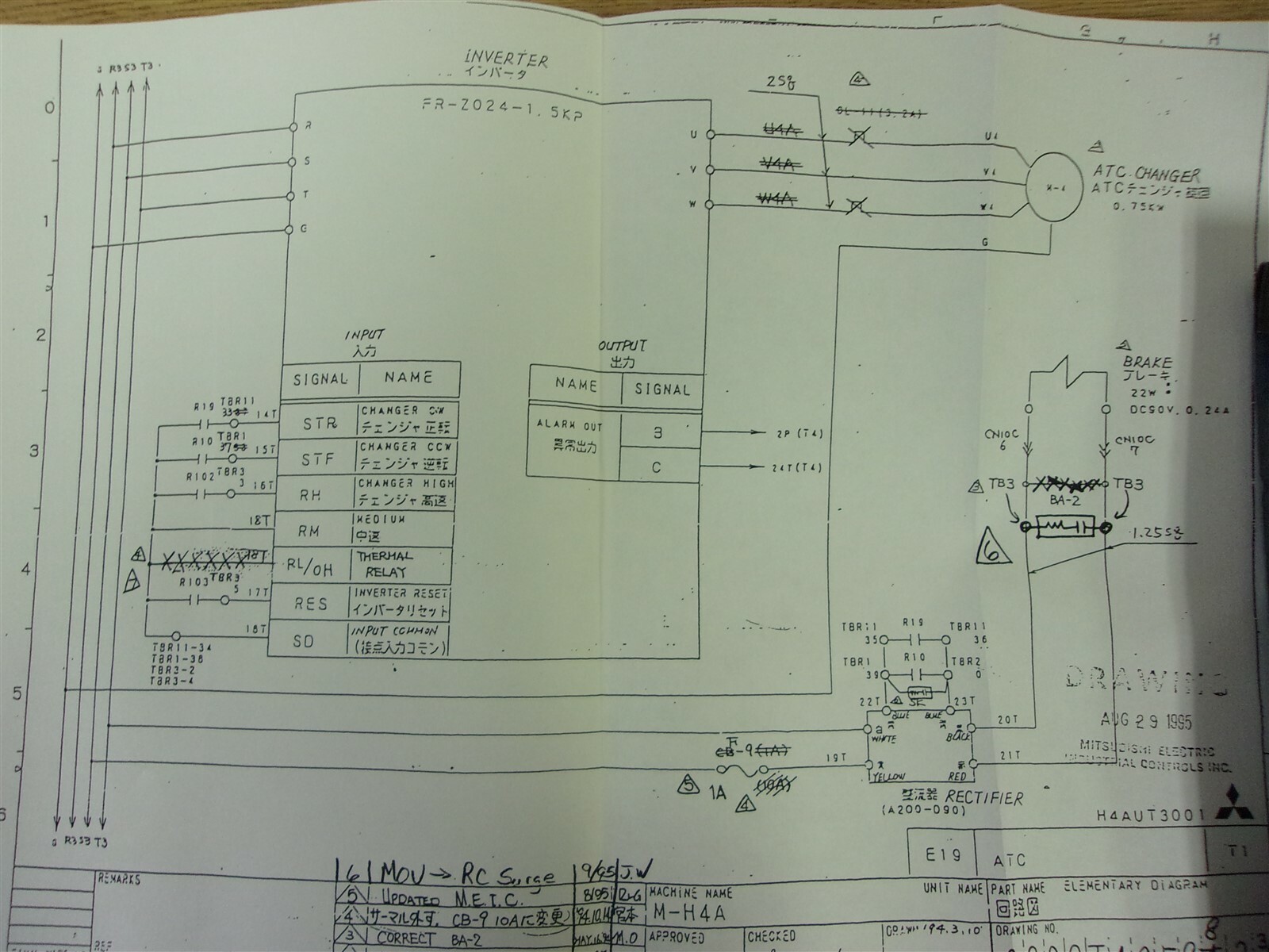 Elementary Diagram For US Main Panel M-H4A/5A M500 CNC