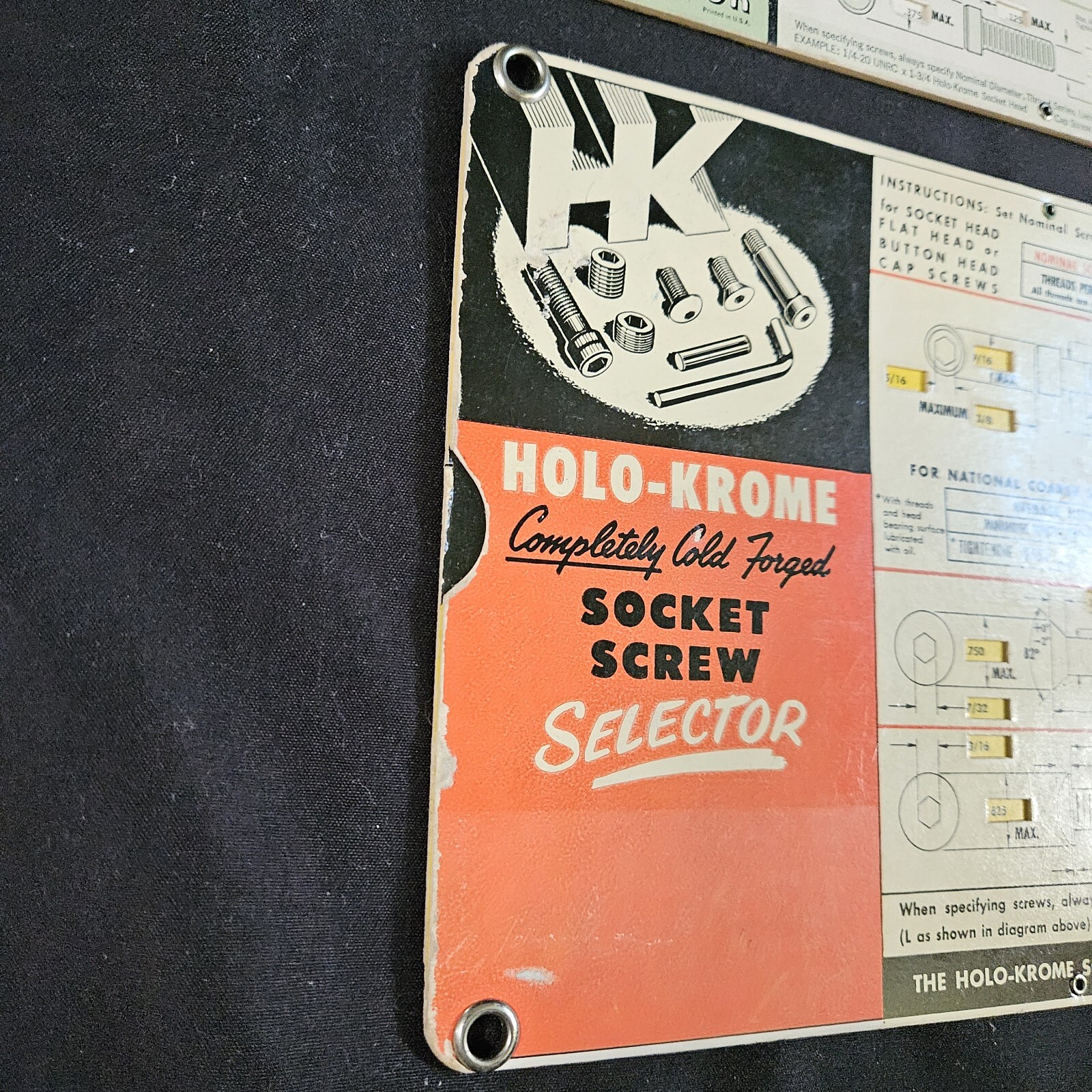 VTG Lot Of 2 Holo-Krome Socket Screw Selector manuals