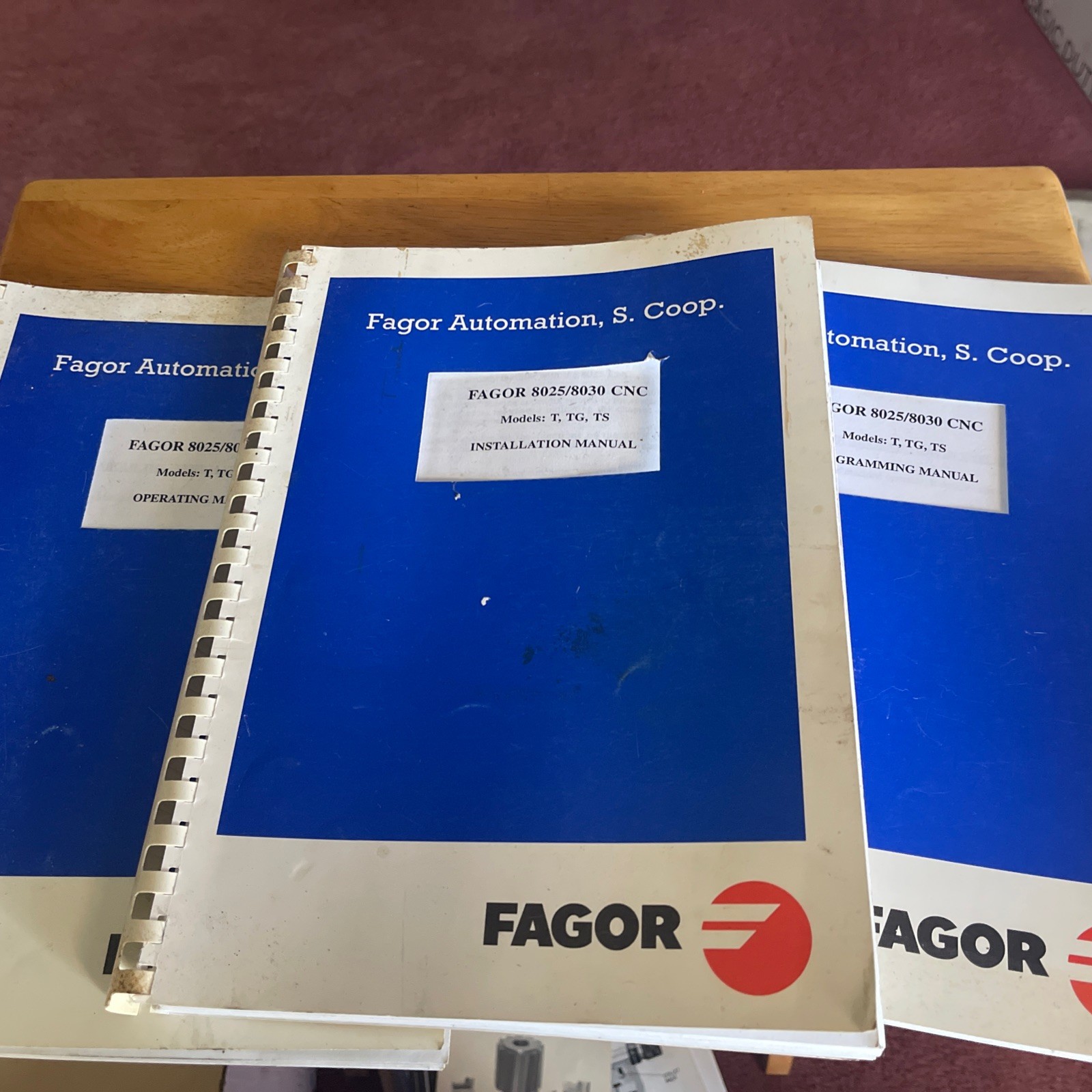 Fagor Automation 8025/8030 CNC Models T, TG, TS Installation/ Operations/Program