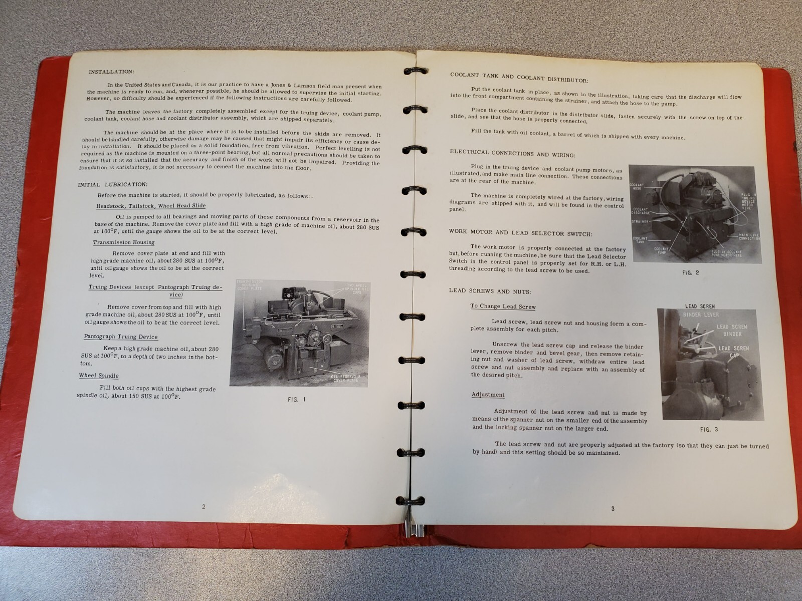 1941 Jones & Lamson J&L 6×15 in Automatic Thread Grinding Machine TG-615 Manual