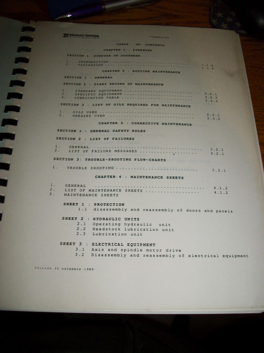 Toyoda GT 64 Turning Center Instruction Maintenance Manual