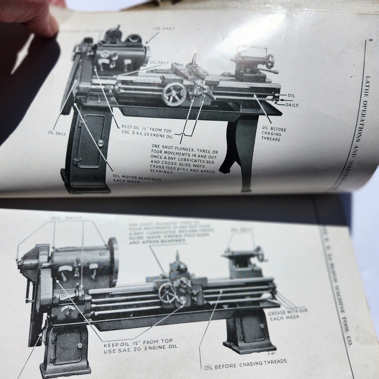 Original vintage 1946 LeBLOND Regal Lathe Manual – Running A Regal