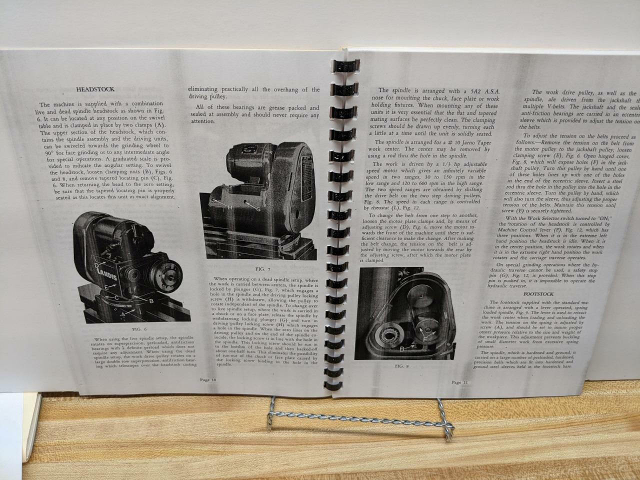 Landis 2R 10″ & 24″ Grinder Operator’s Handbook and Parts Catalog