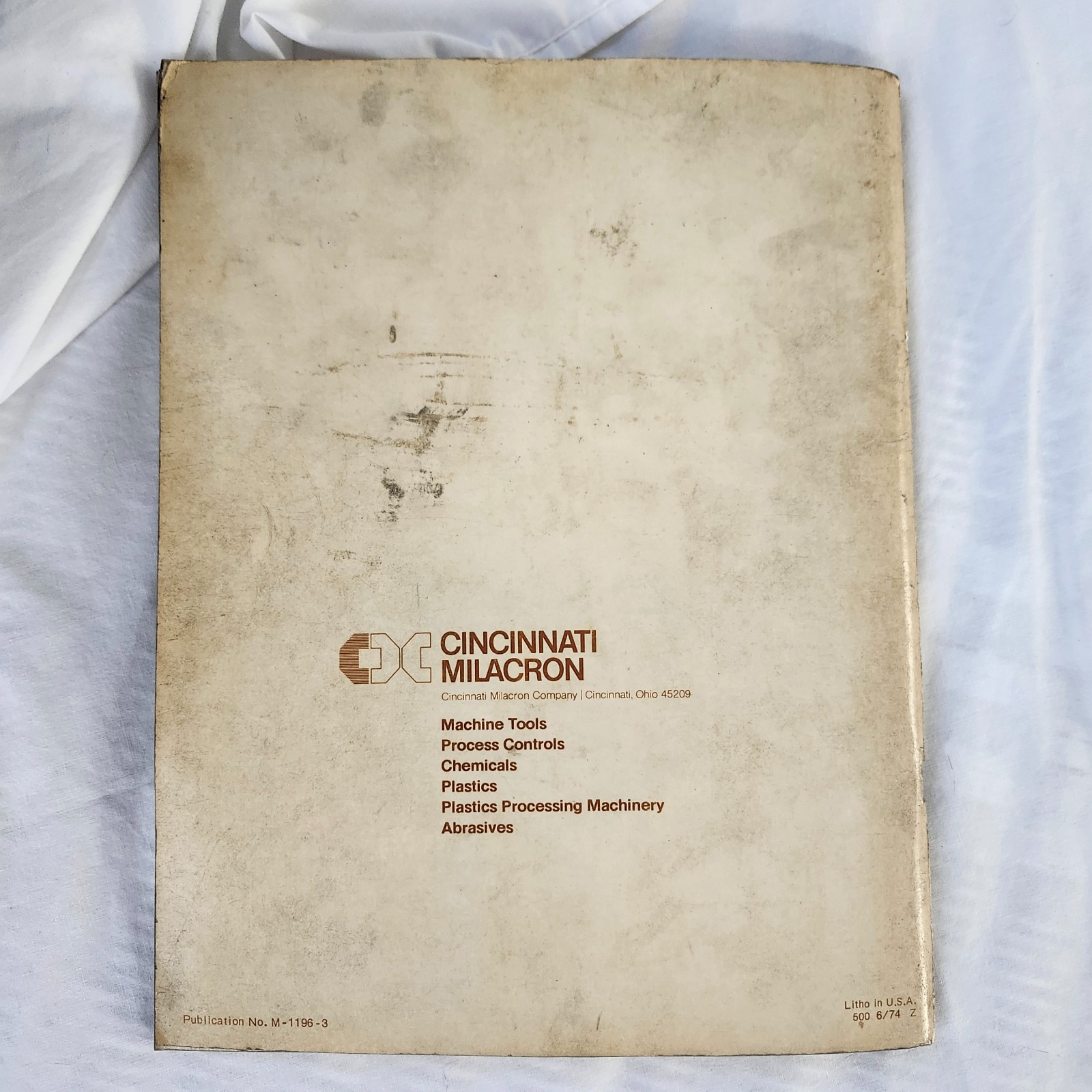Cincinnati Milacron Milling Machines Service Manual Parts Catalog 1-12, 1-18