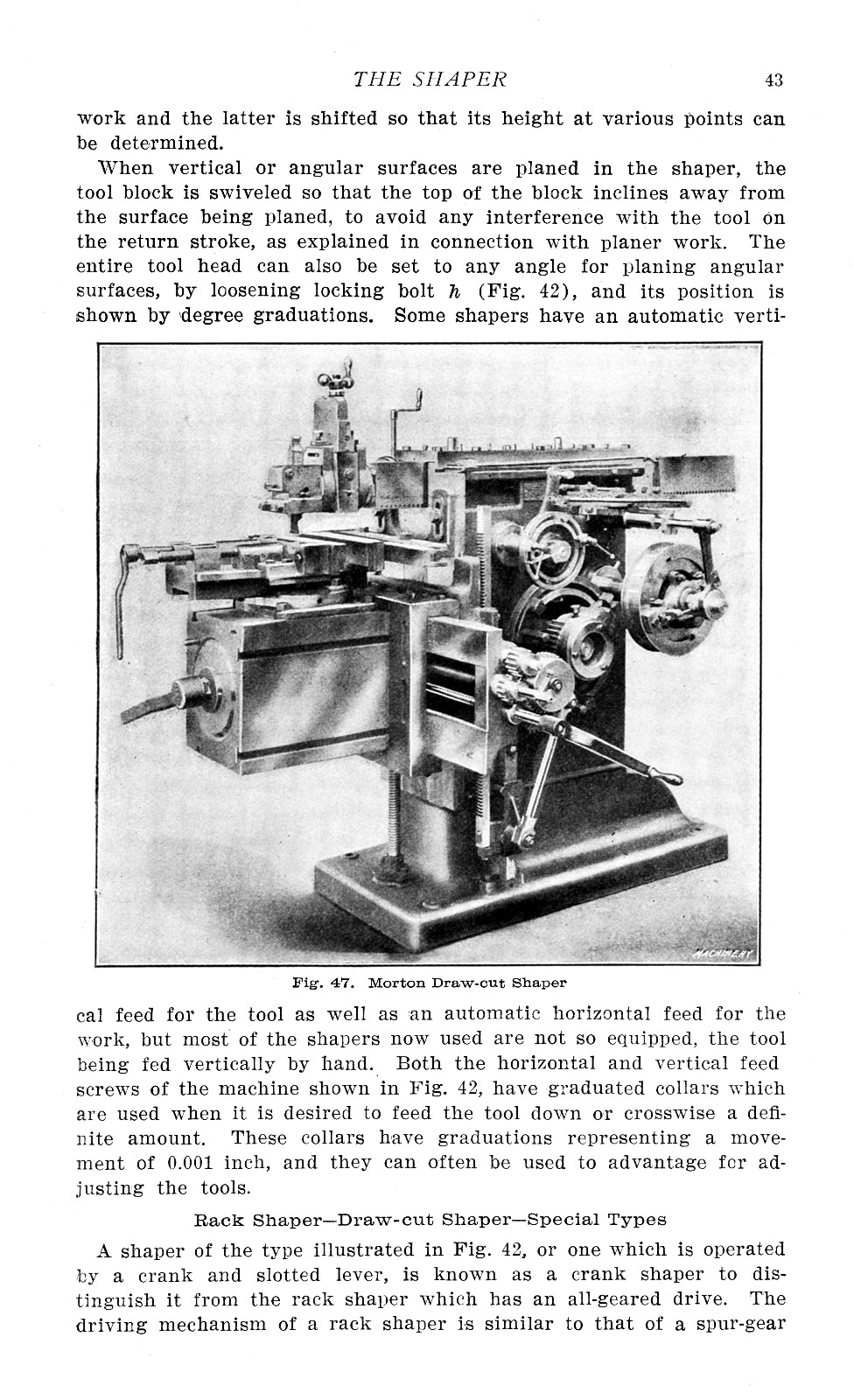 Operations Manual for How to Operate Metal Shaper, Planer, Slotter Machines 0501