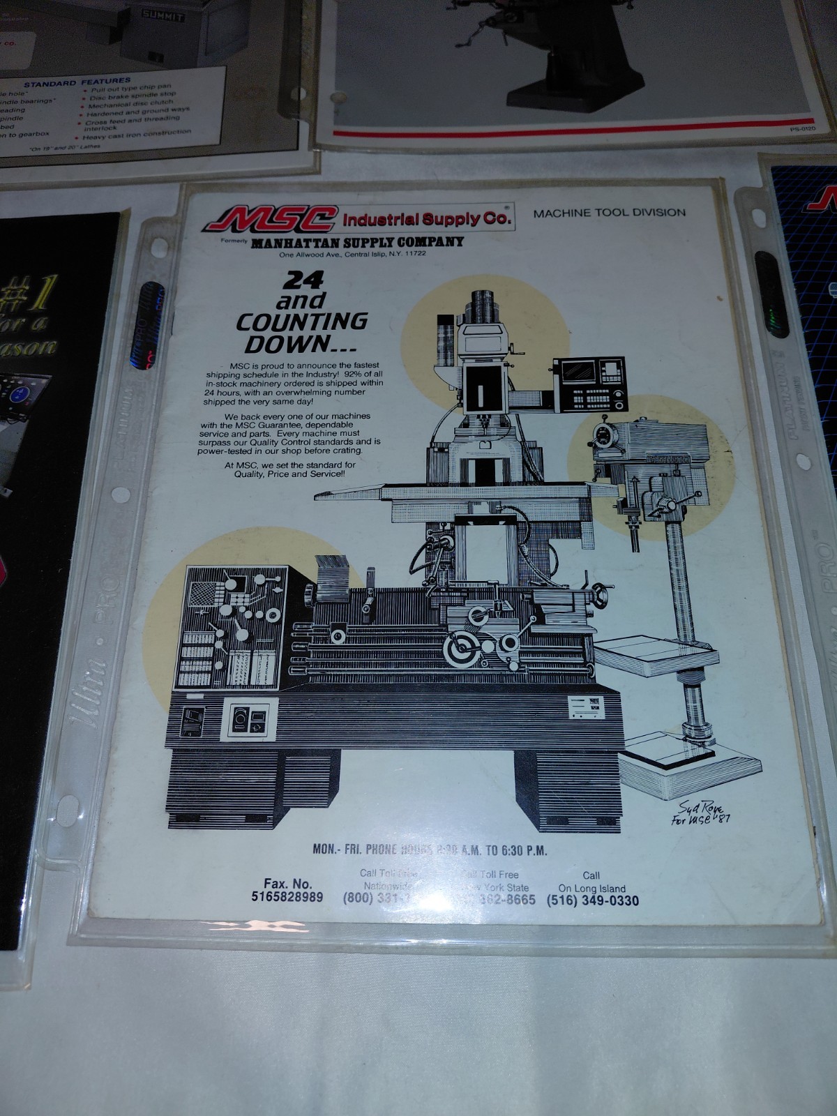 Lot Of 7 Various Machine Lathes And Machine Tool Brochures-CWT-MSC- Summit