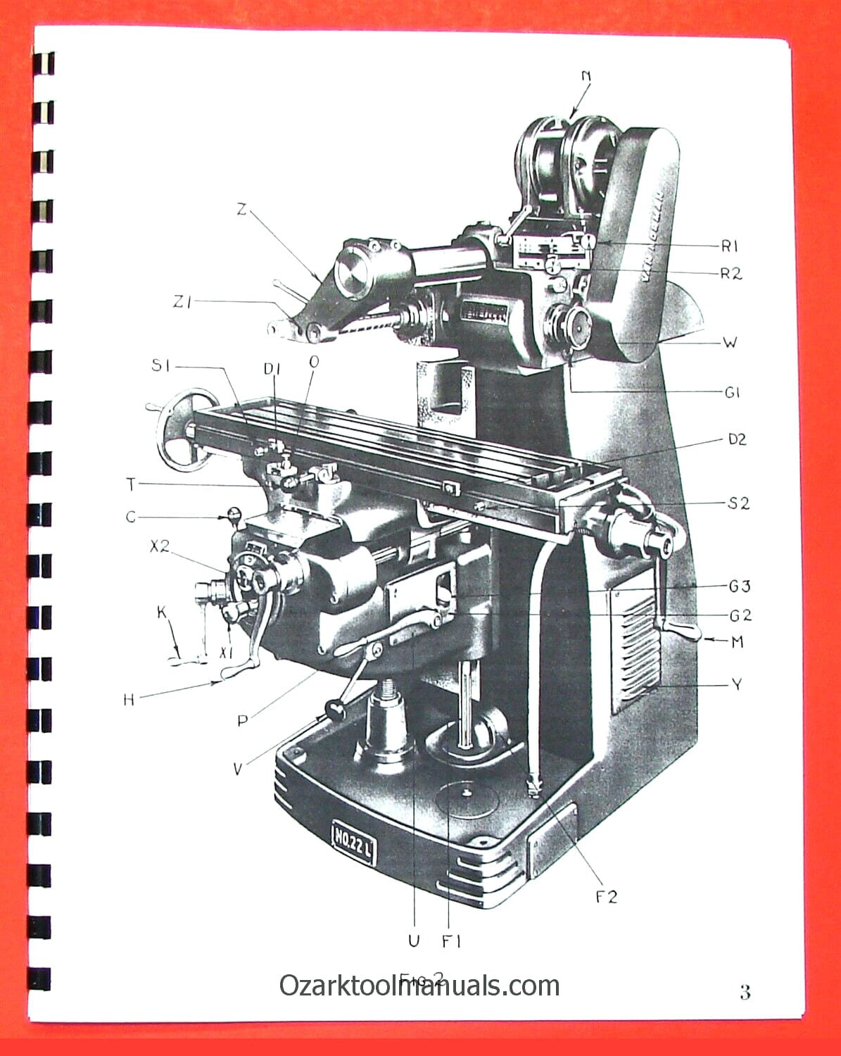 VAN NORMAN 22L, 22LU, 22P, 22PU Ram Type Universal Milling Machine Manual 0732