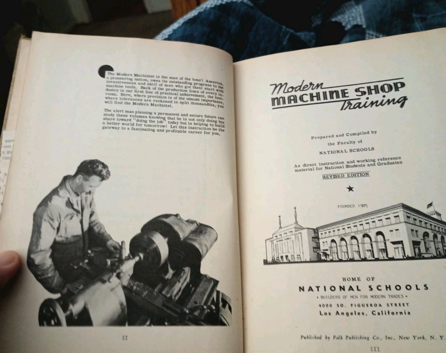 Modern Machine Shop Training National Schools Volumes 1-3 Set 1943 Hardcover