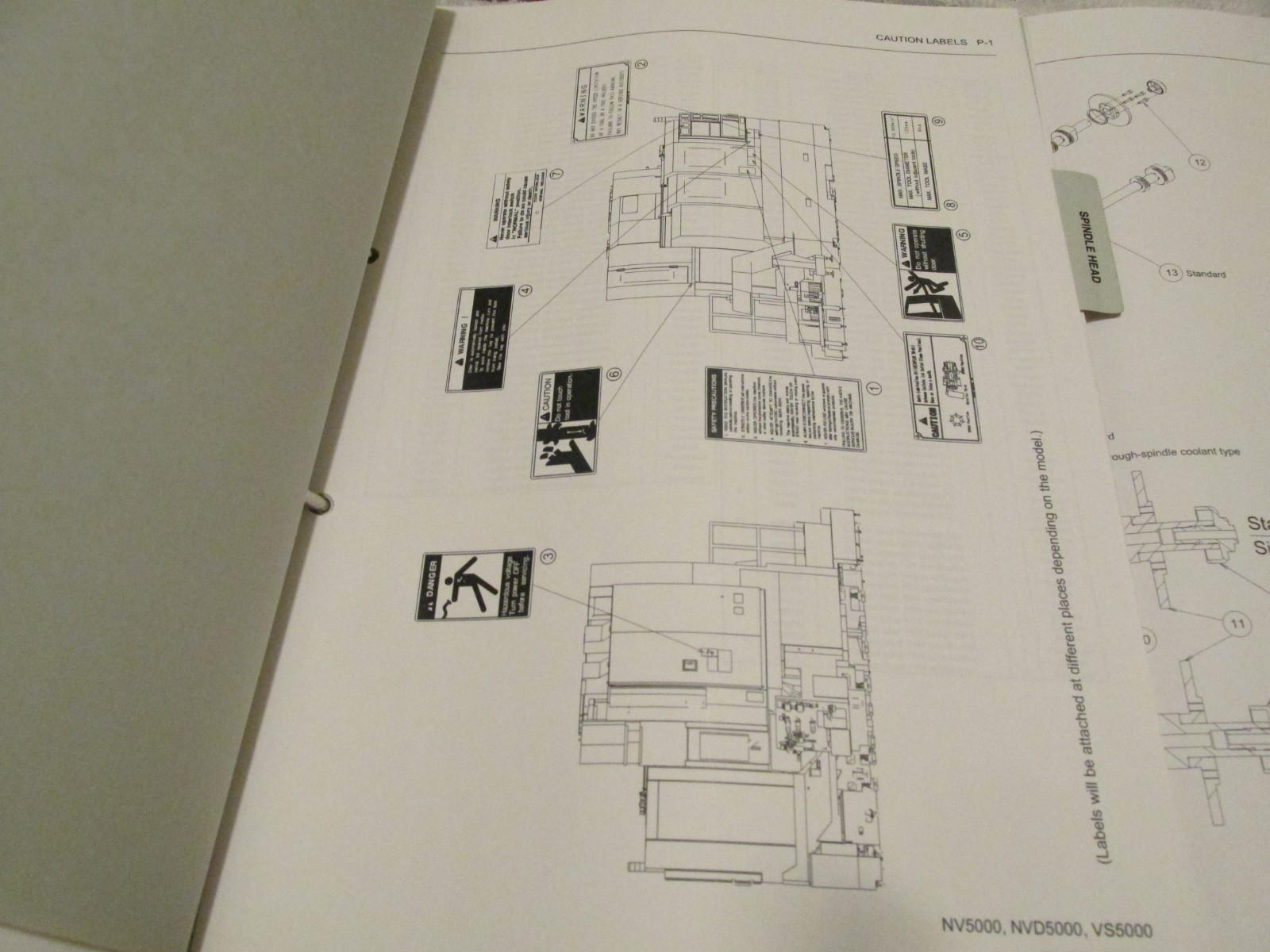FACTORY MORI SEIKI CNC MACHINING CENTER NV5000 NVD5000 PARTS-LIST MANUAL BOOK