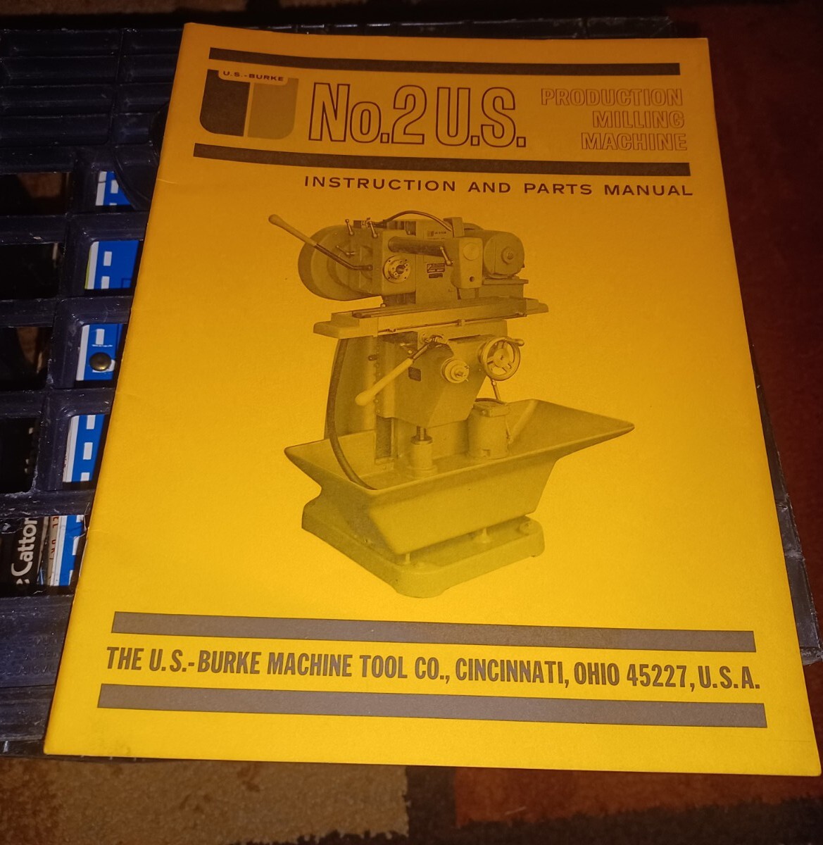U.S. BURKE No 2 Horizontal Milling Machine Operator’s & Parts Manual ORIGINAL
