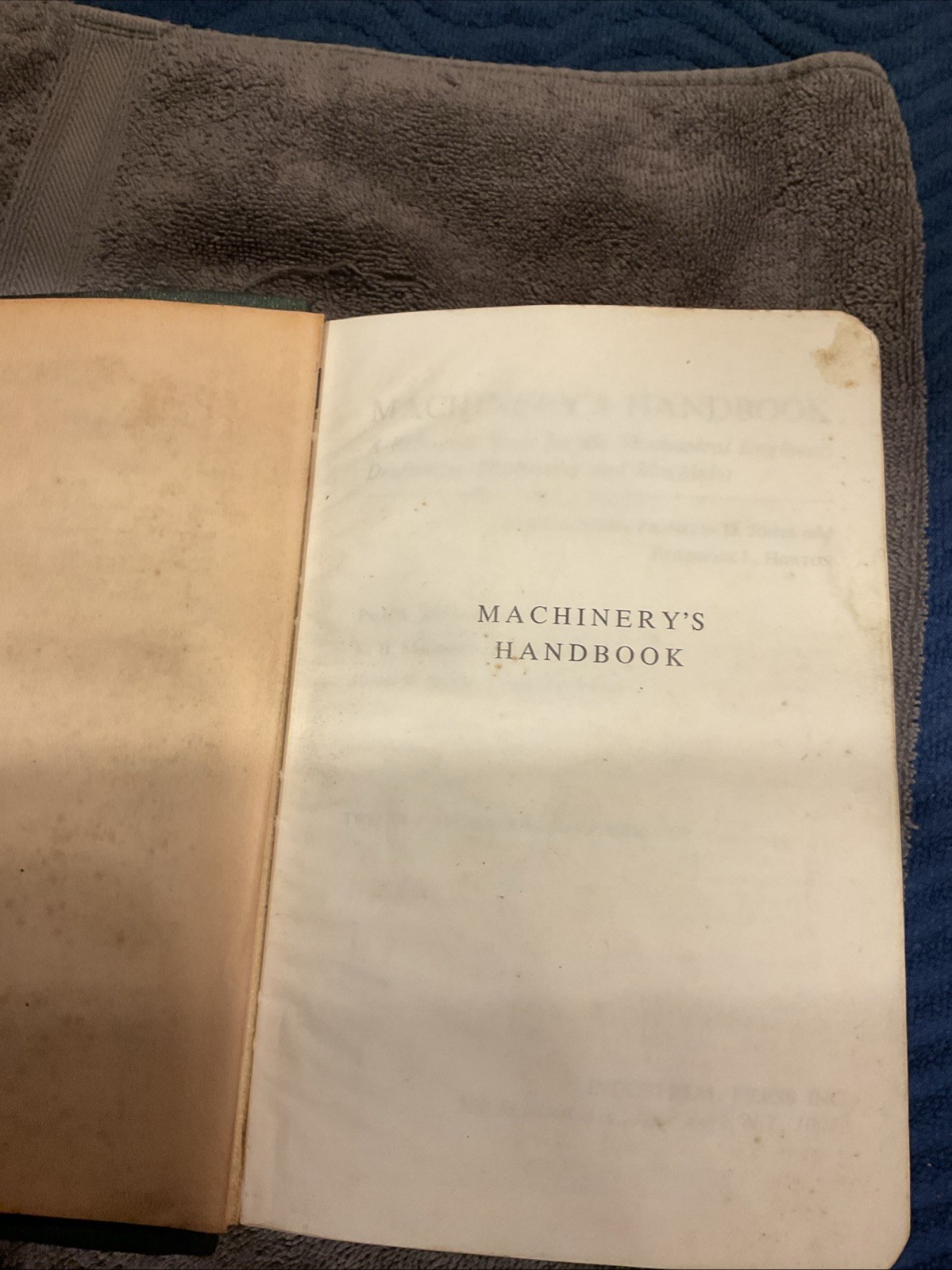 Machinery’s Handbook 21st Edition Industrial Press Machinist Reference Book