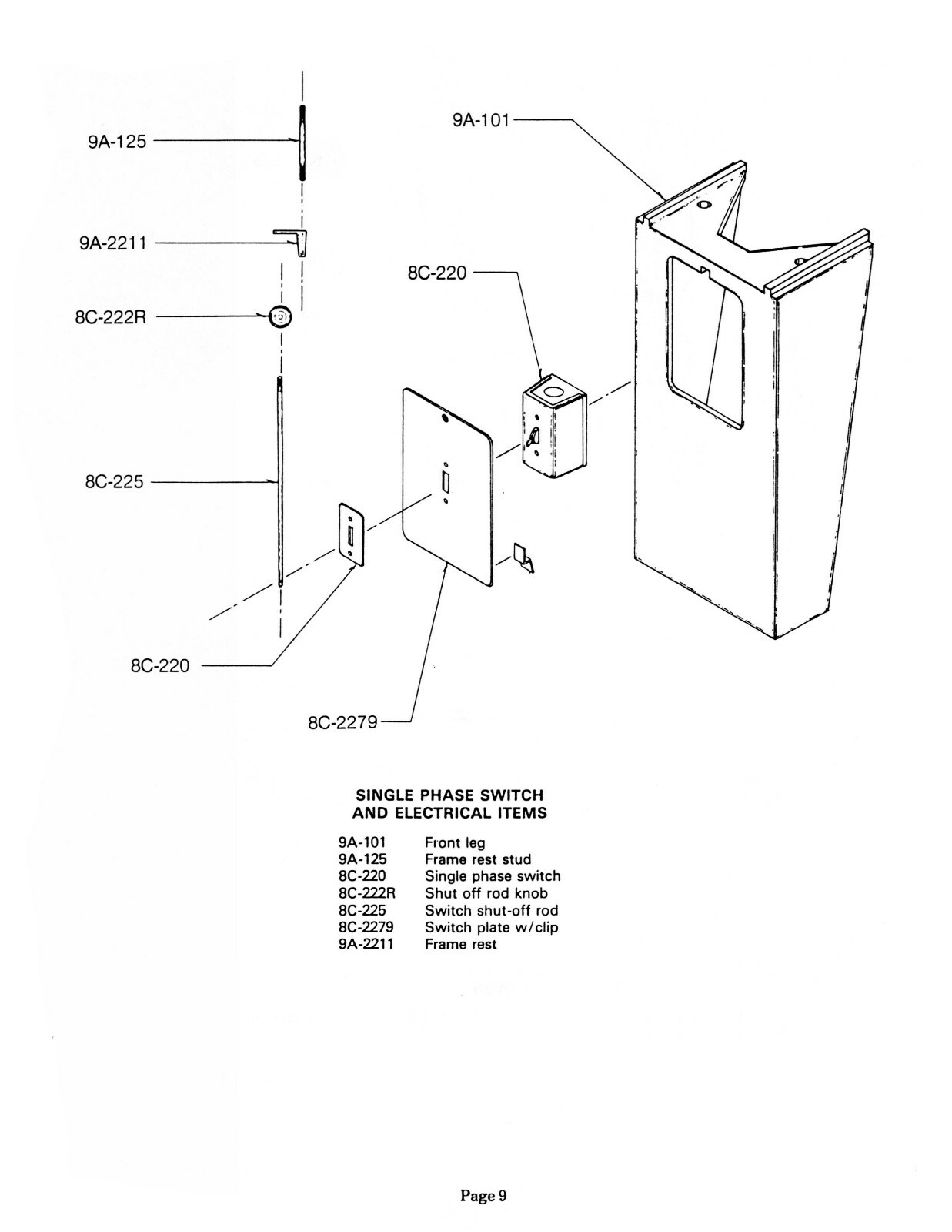 Kalamazoo 8C Bandsaw Service Manual & Parts List Manual #1711