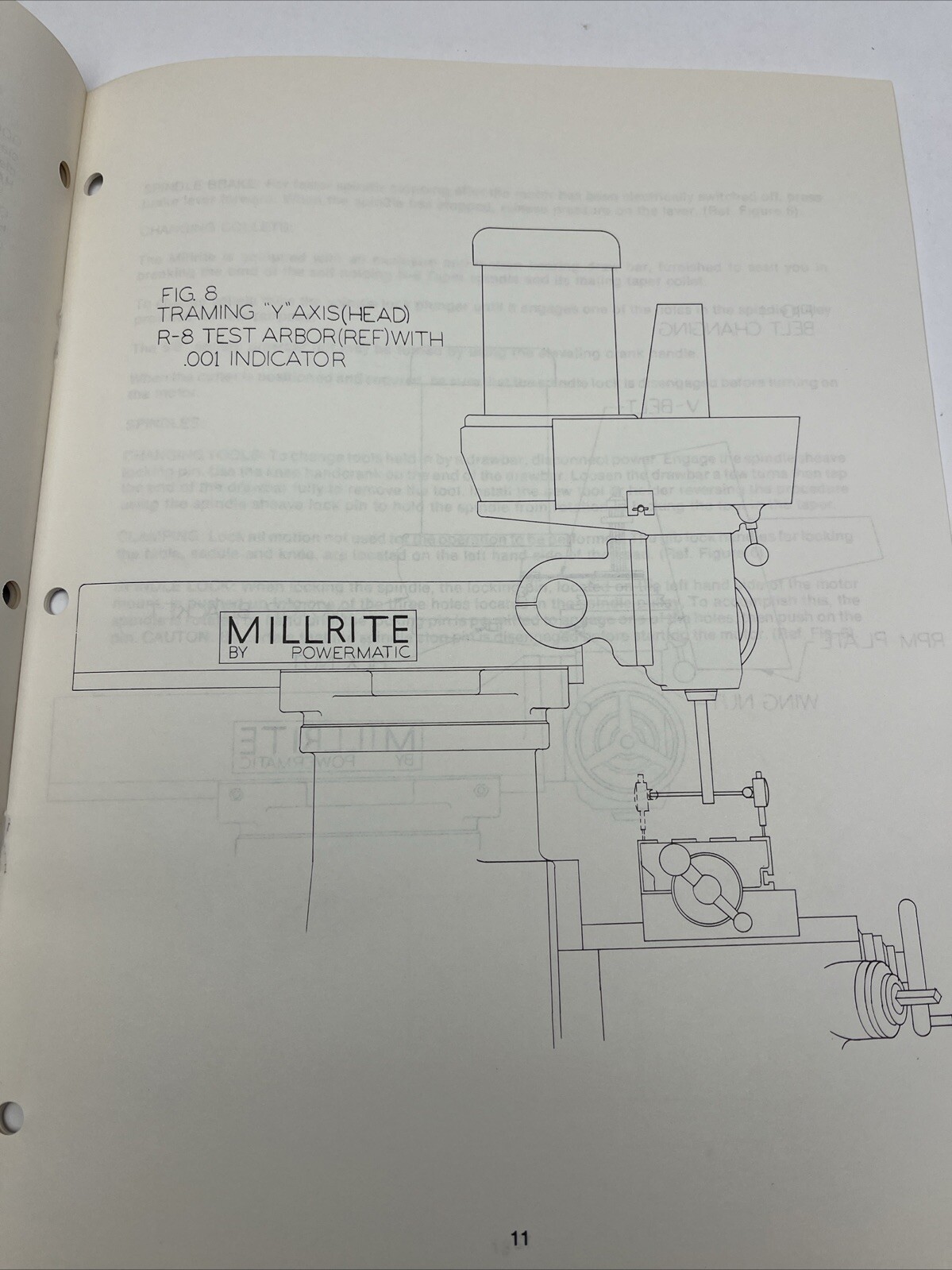 Millrite POWERMATIC Vertical Milling Machine Owner Operator’s Manual