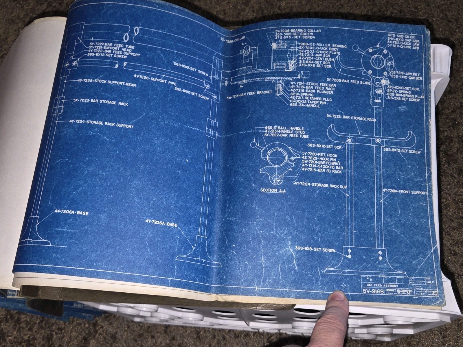Gisholt Machine Company Blue Prints Book UNIVERSAL TURRET LATHE #5 Original VTG