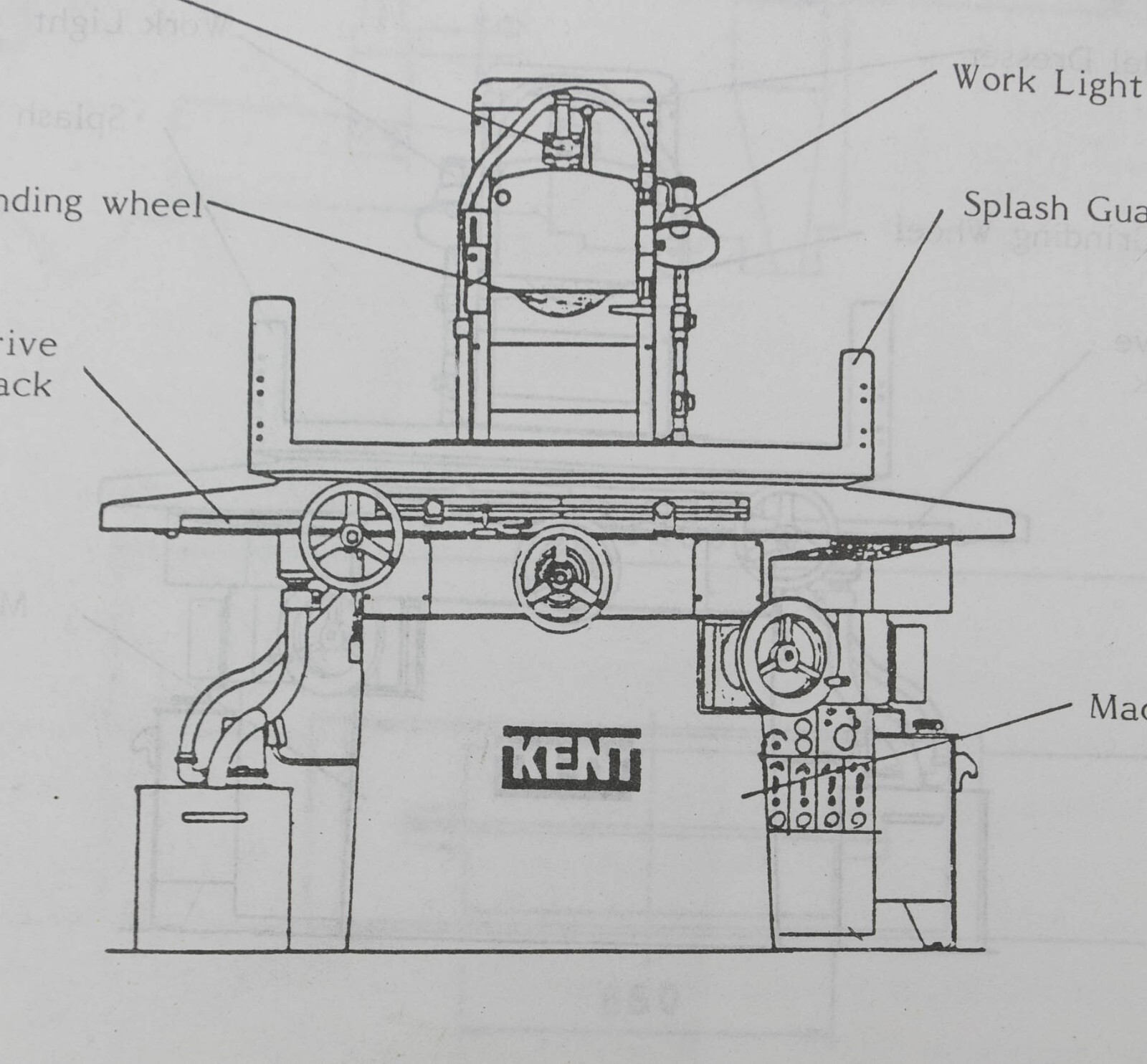 Kent KGS 306AH / AHD Surface Grinder Operation Maint. , Electrical & Part Manual
