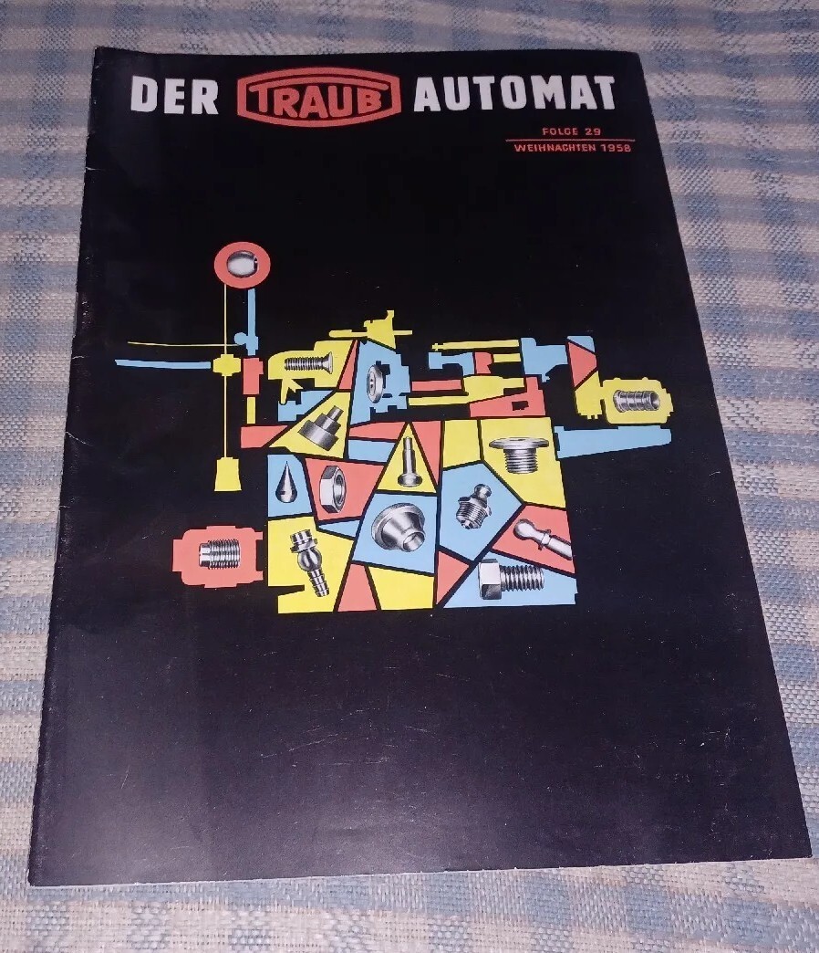 HERMANN TRAUB west Germany TOOLS 1958 Catalog Journal TURNED PARTS machinist VTG