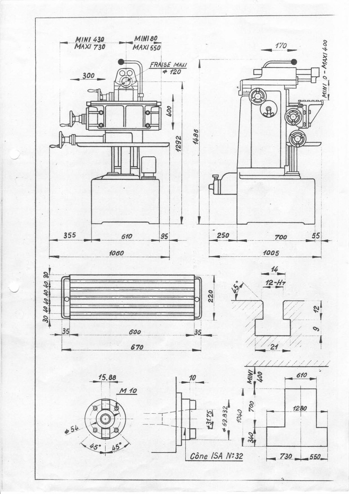Operator Manual Fits Sixis S 103 Precision Universal Milling Machine