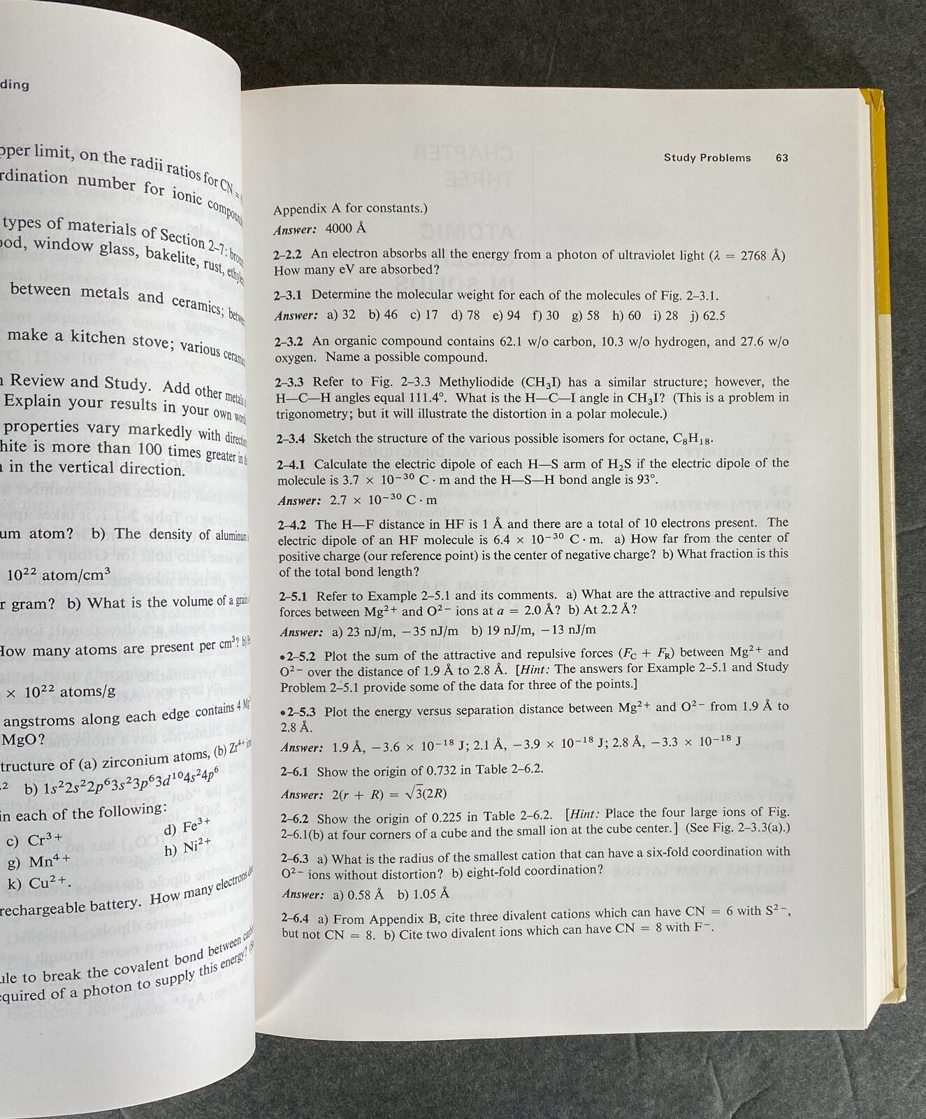 ELEMENTS OF MATERIALS SCIENCE & ENGINEERING (1975, HC, 3rd Edition) Van Vlack