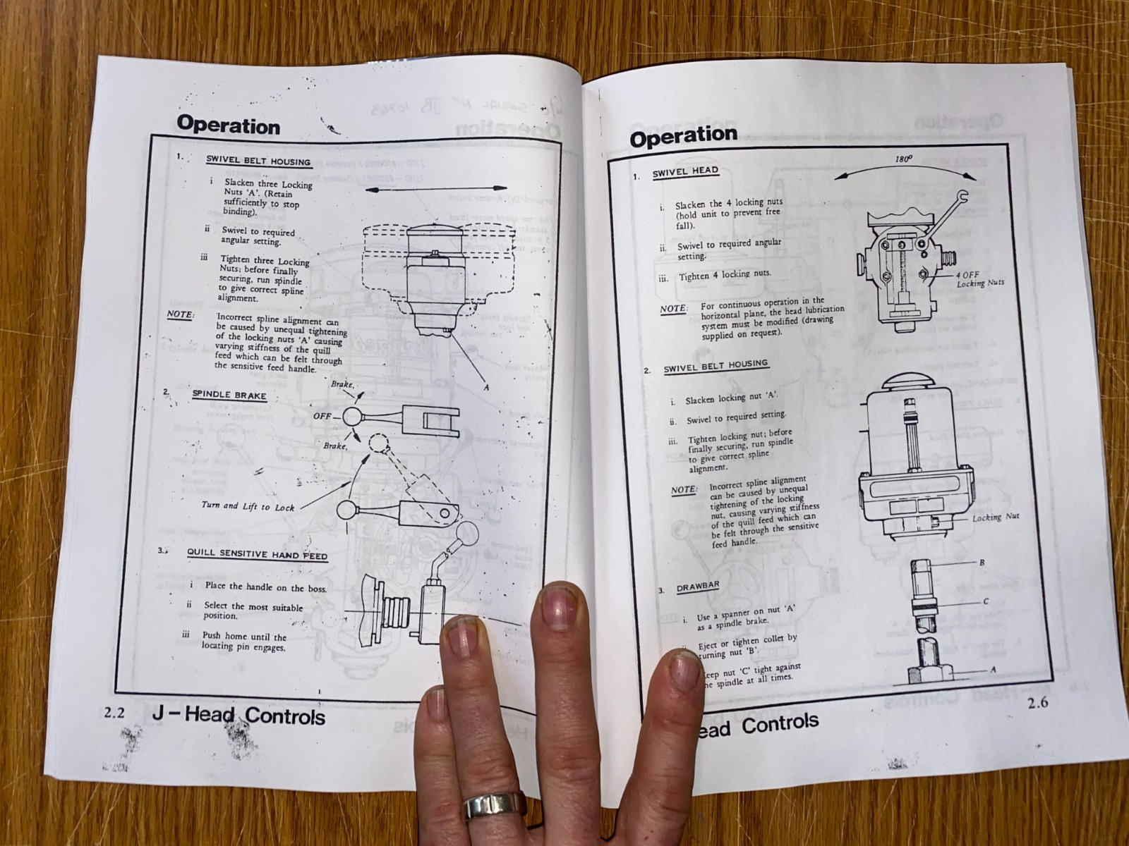 Operation & Maintenance Manual Fits Bridgeport 2J2-Head Milling Machine