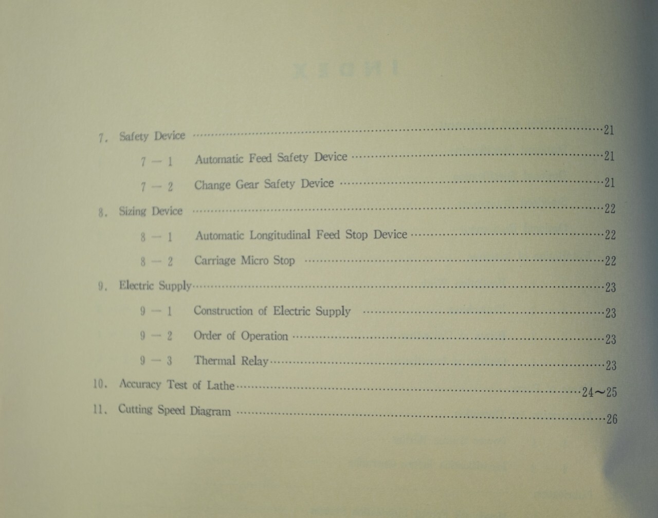 Mori Seiki Operators Instructions ML-620 and ML-850 type Lathe Manual