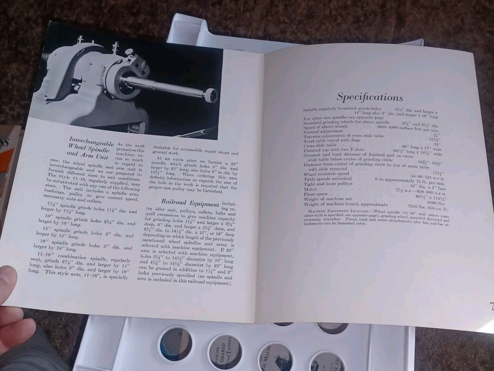 HEALD COMPANY Sales Catalog CYLINDER GRINDING MACHINE Style NO 50 Bulletin Book