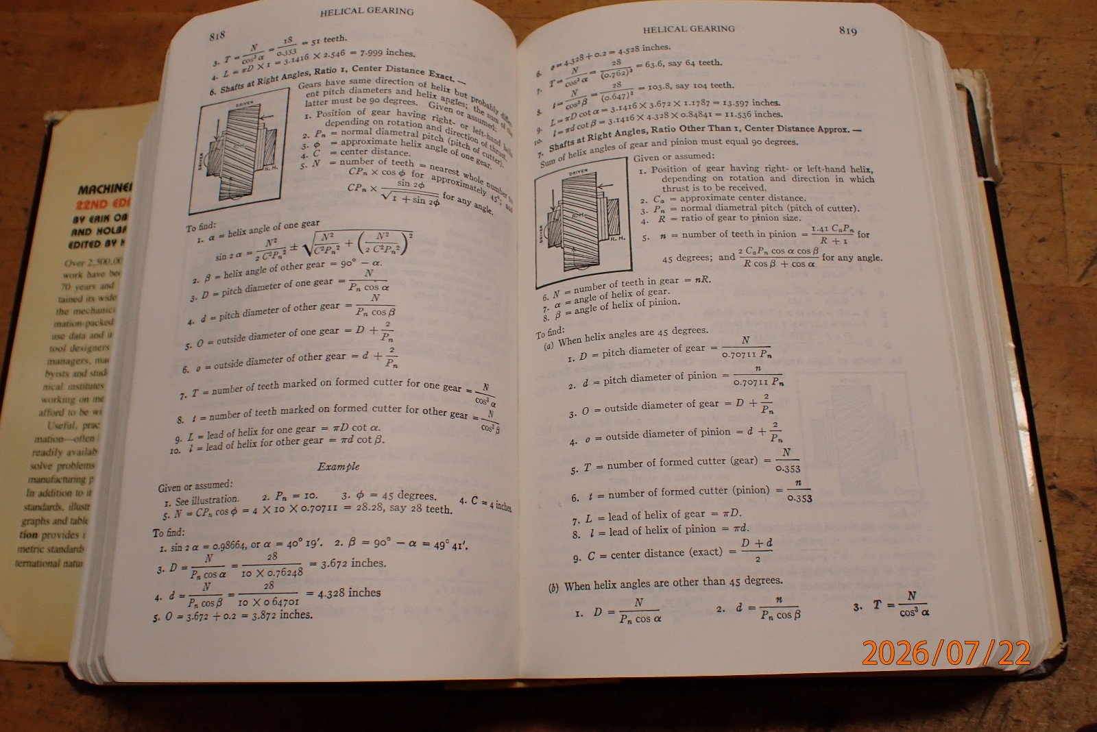 LOT 75: VINTAGE MACHINERY’S HANDBOOK MACHINIST BOOK