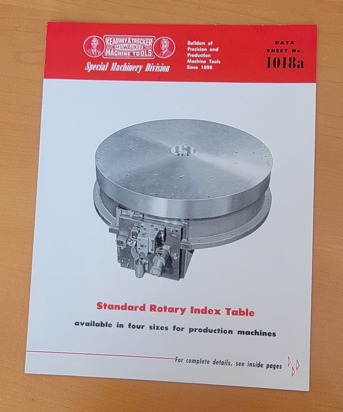 Kearney & Trecker Rotary Index Table Sales Catalog – Special Machinery Division