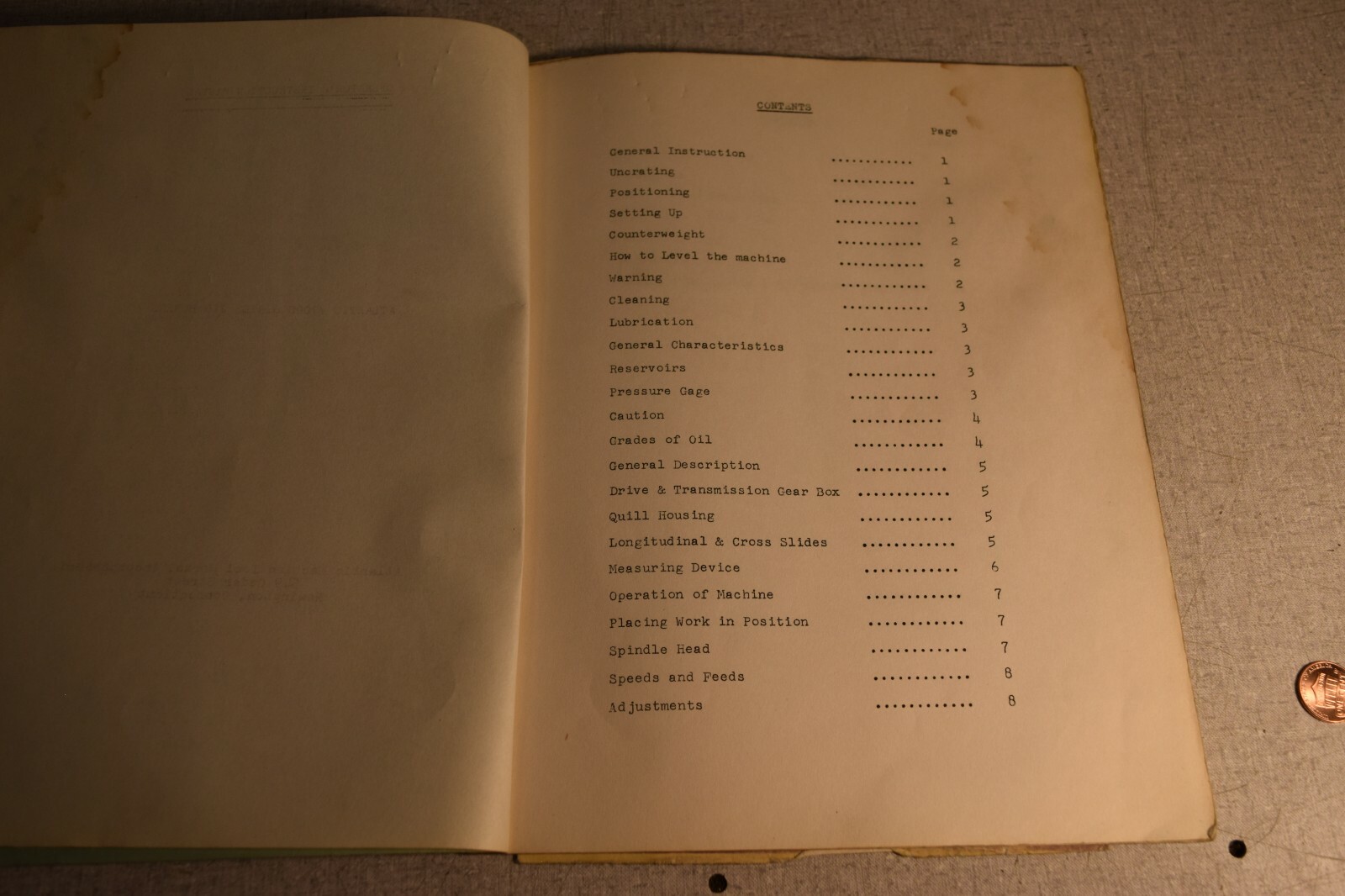 Atlantic Machine Tool No. 7000 Jig Borer Instruction Book Manual