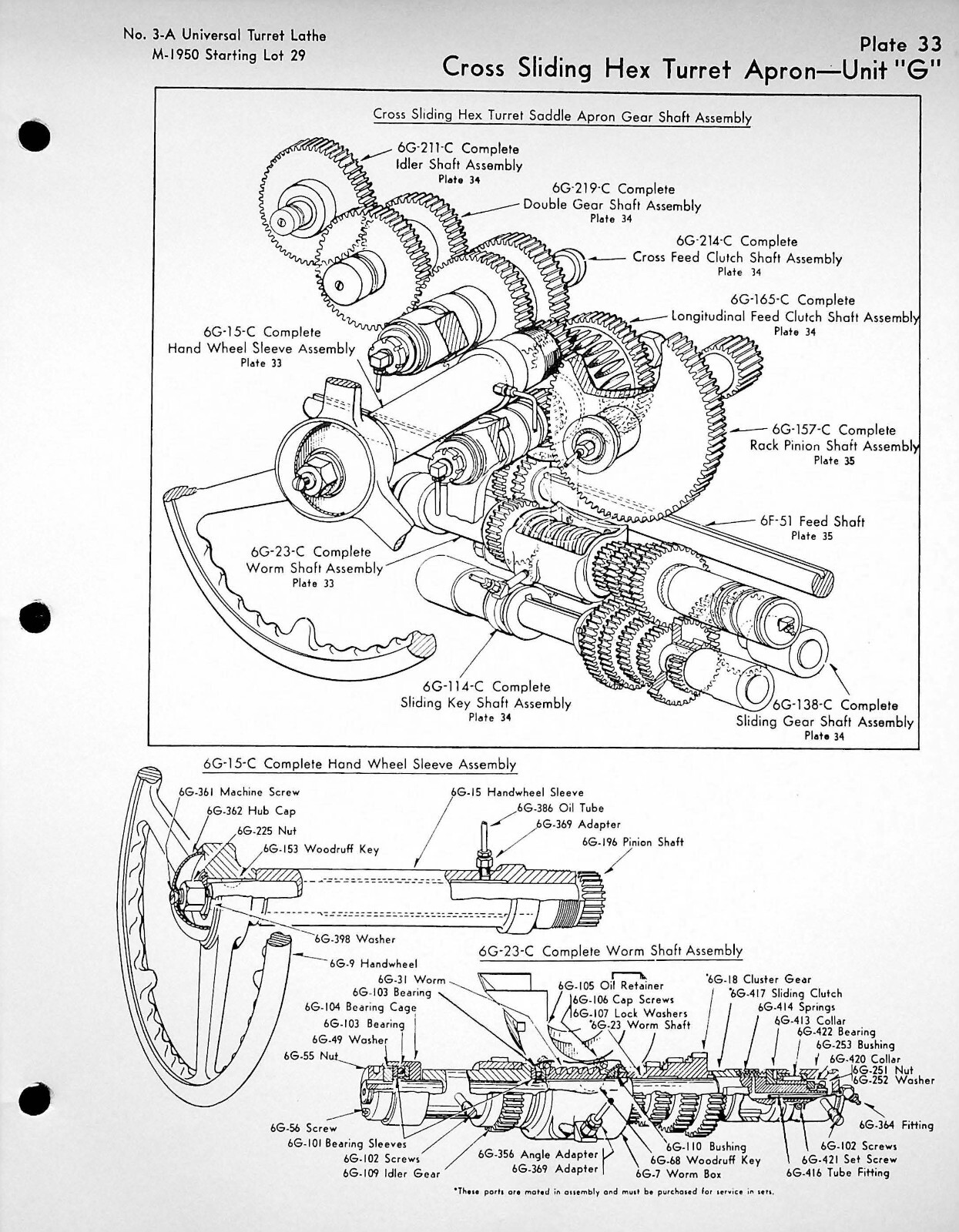3 Turret Lathe Parts Manual Fits Warner & Swasey No. 3-A, Model M-1950 SW18
